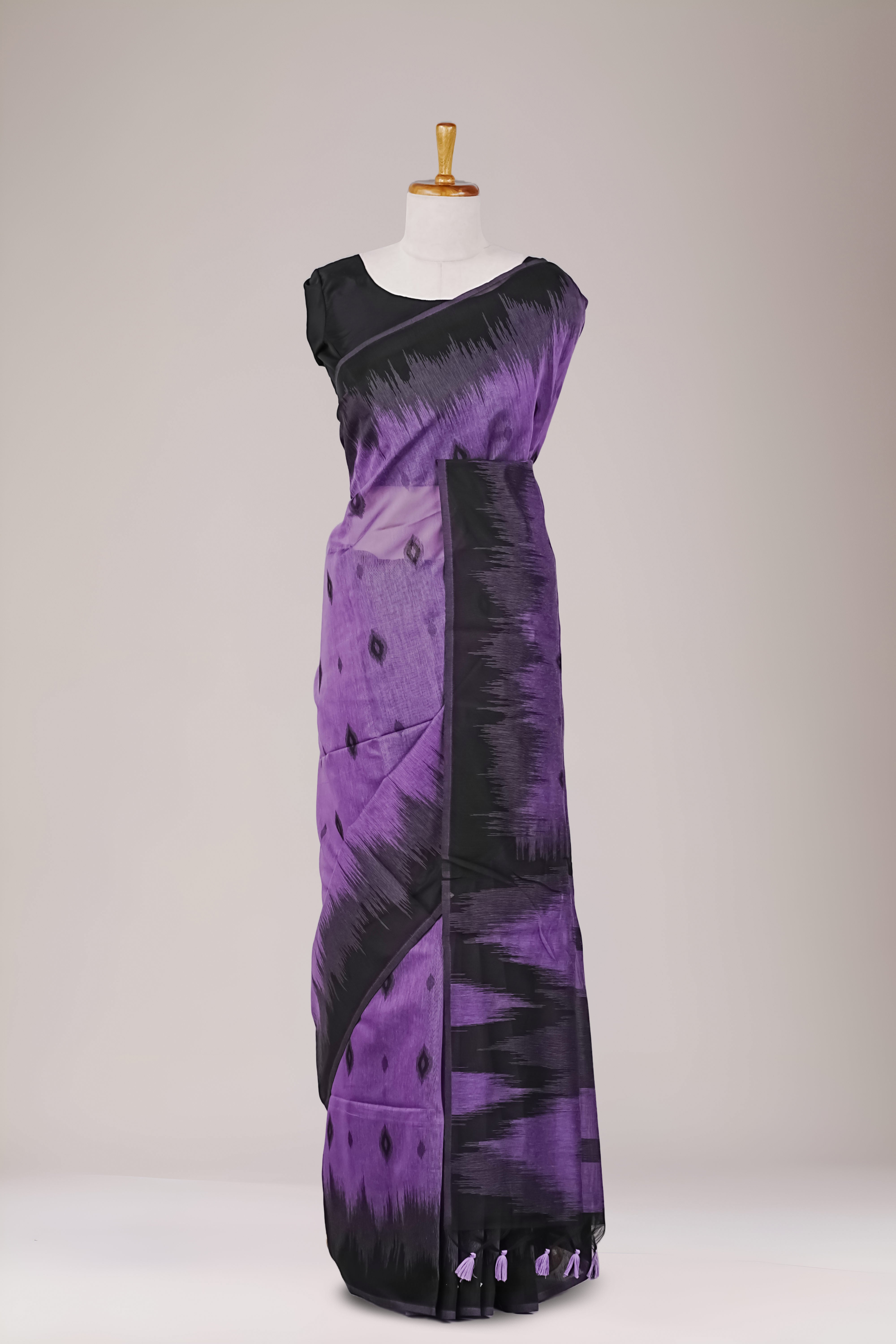 Purple khadi cotton weave