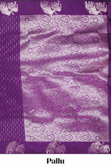 Purple semi soft silk traditional saree
