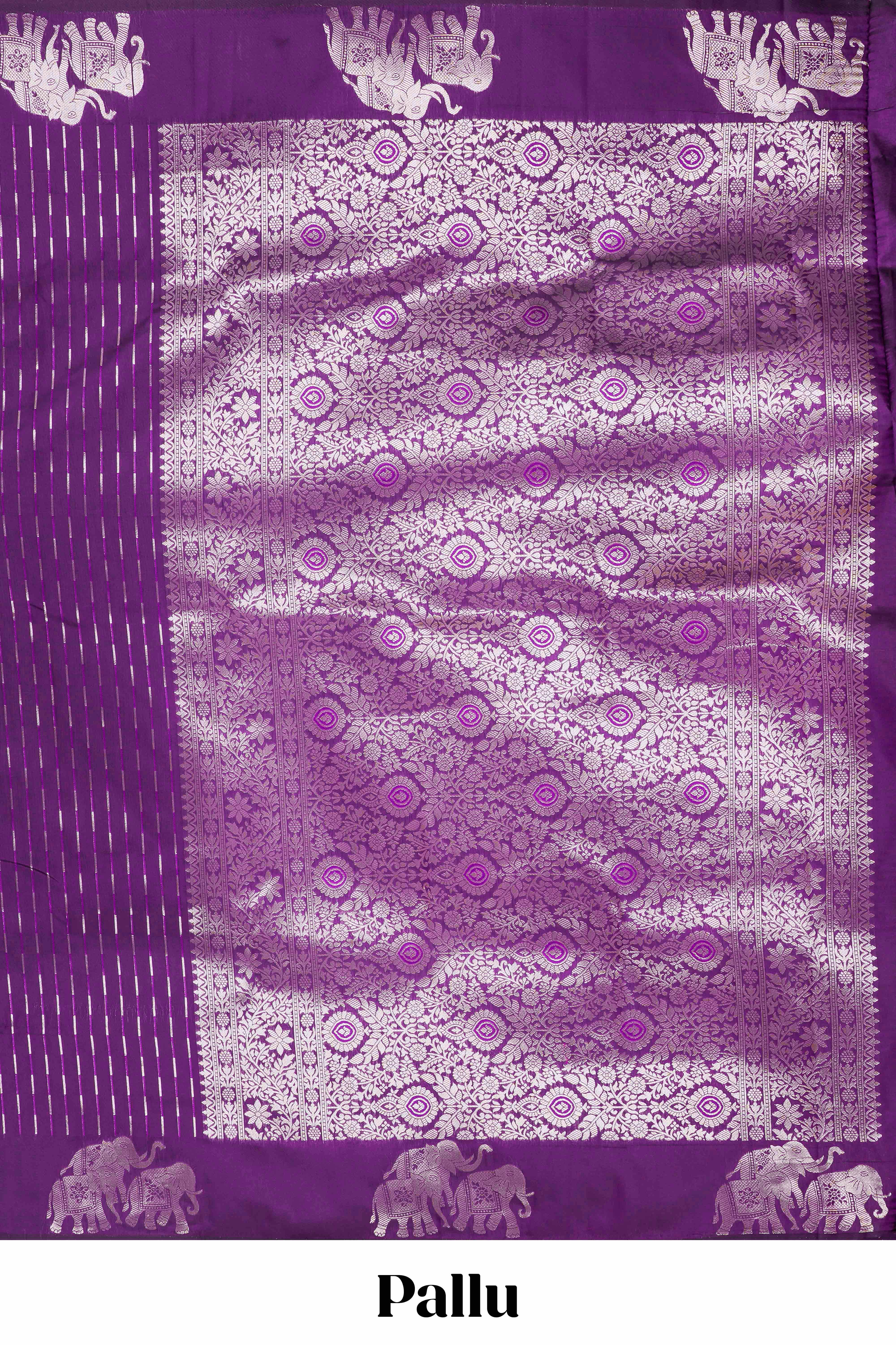 Purple semi soft silk traditional saree