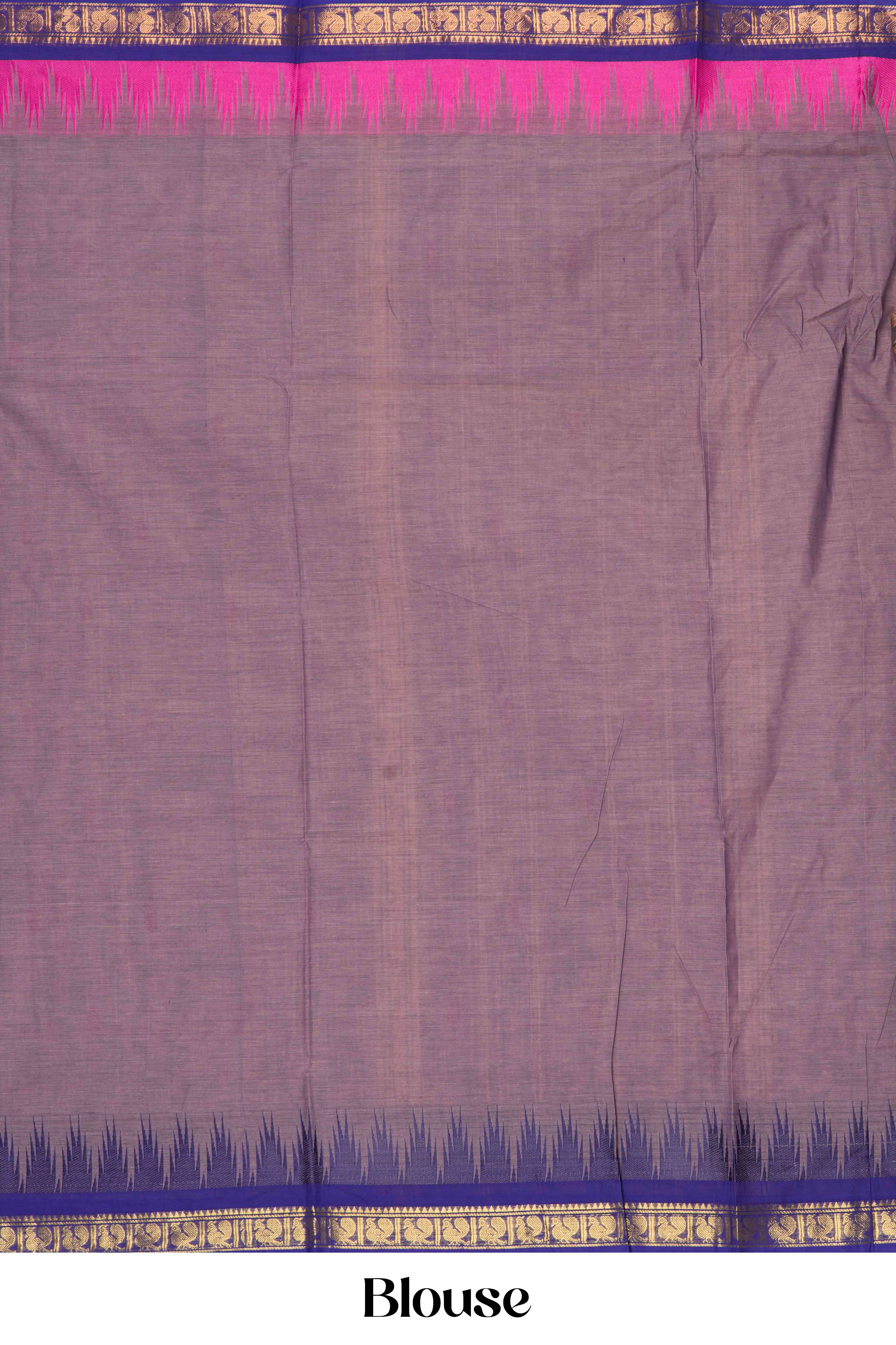 Purple thread butta cotton saree
