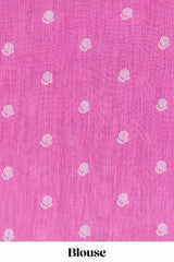 Purple traditional linen cotton saree
