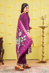 Purple traditional salwar suit