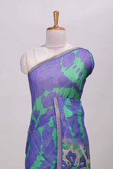 Purple zari border saree