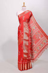 Red airy mellow fabric