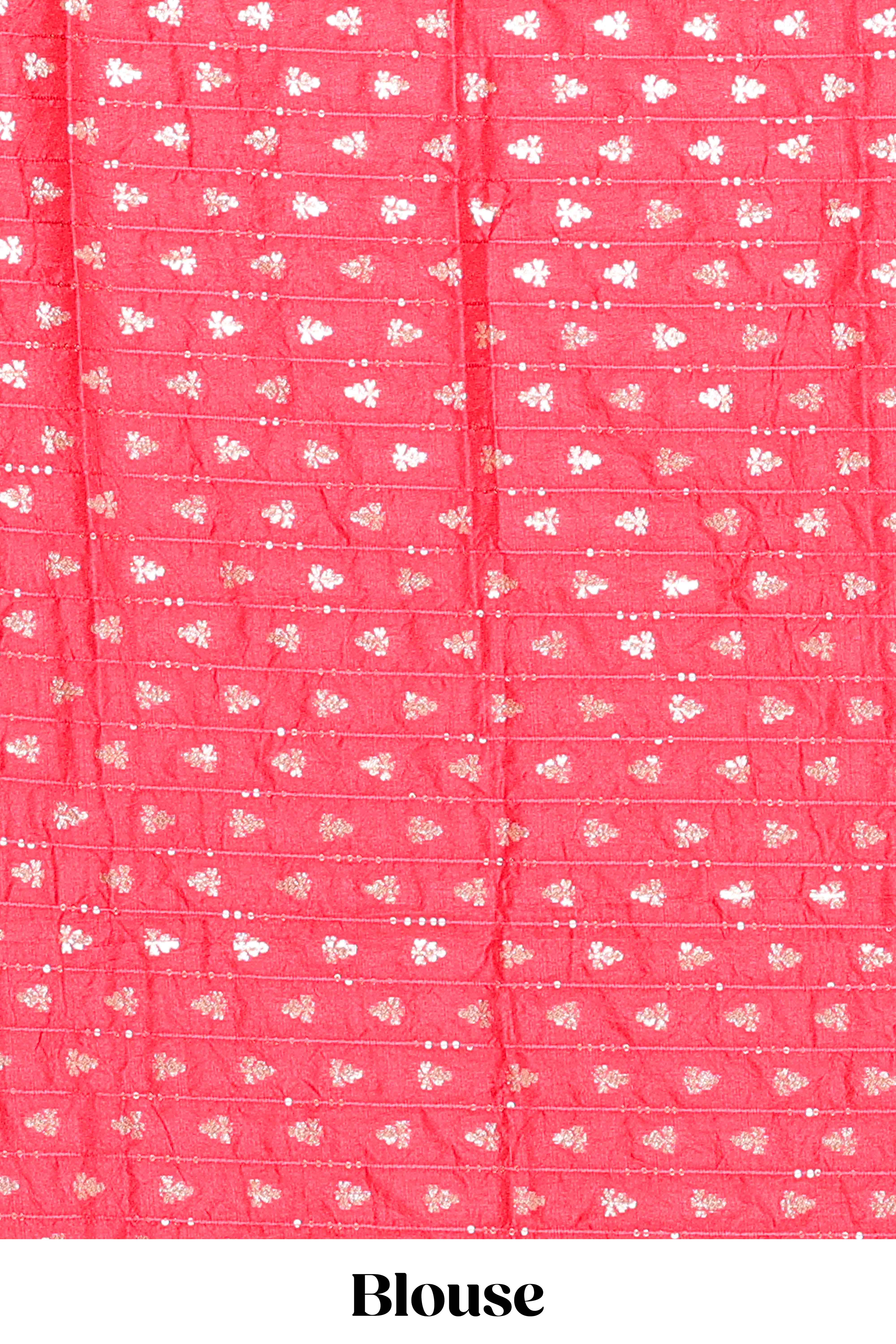 Red art raw silk regal saree