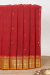 Red chettinad cotton saree butta design