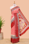 Red lightweight georgette fabric