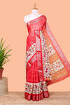 Red sheer georgette texture