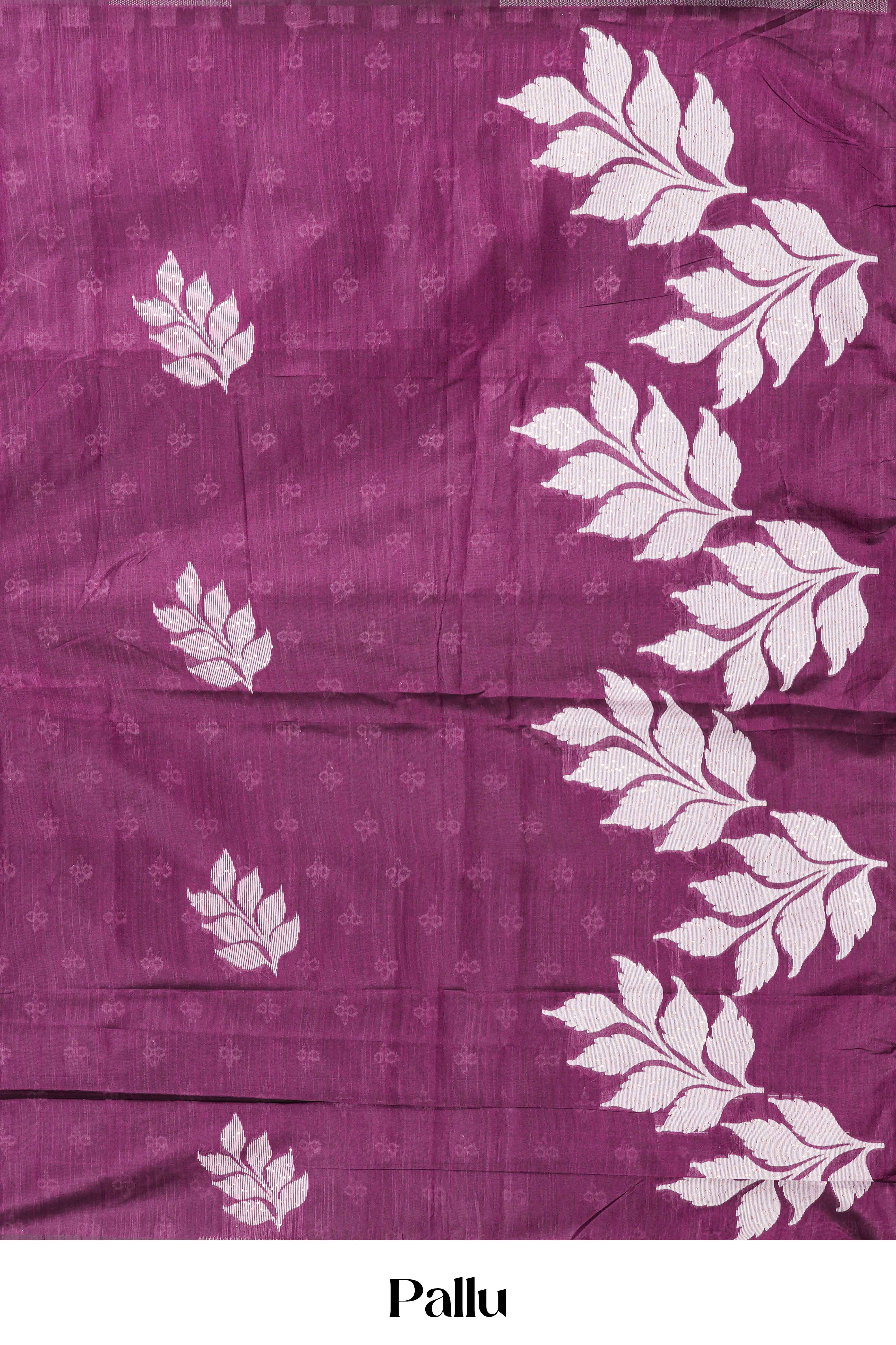 Refined festive drape purple saree
