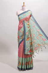 Rose pink tussar weave