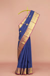 Royal blue silk saree traditional