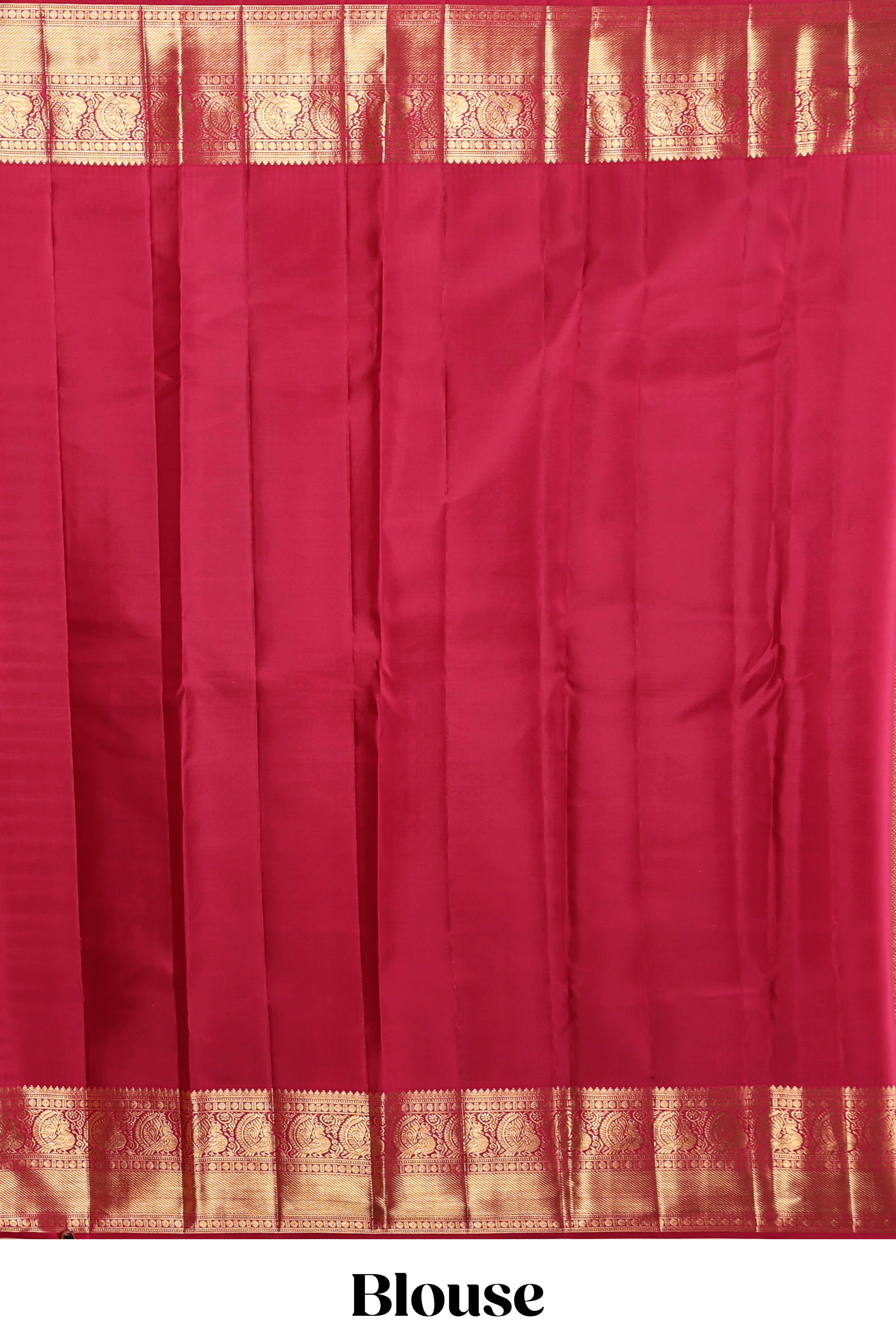Rani pink geometric zari motifs design swayamvara pattu saree with self zari border and matching blouse