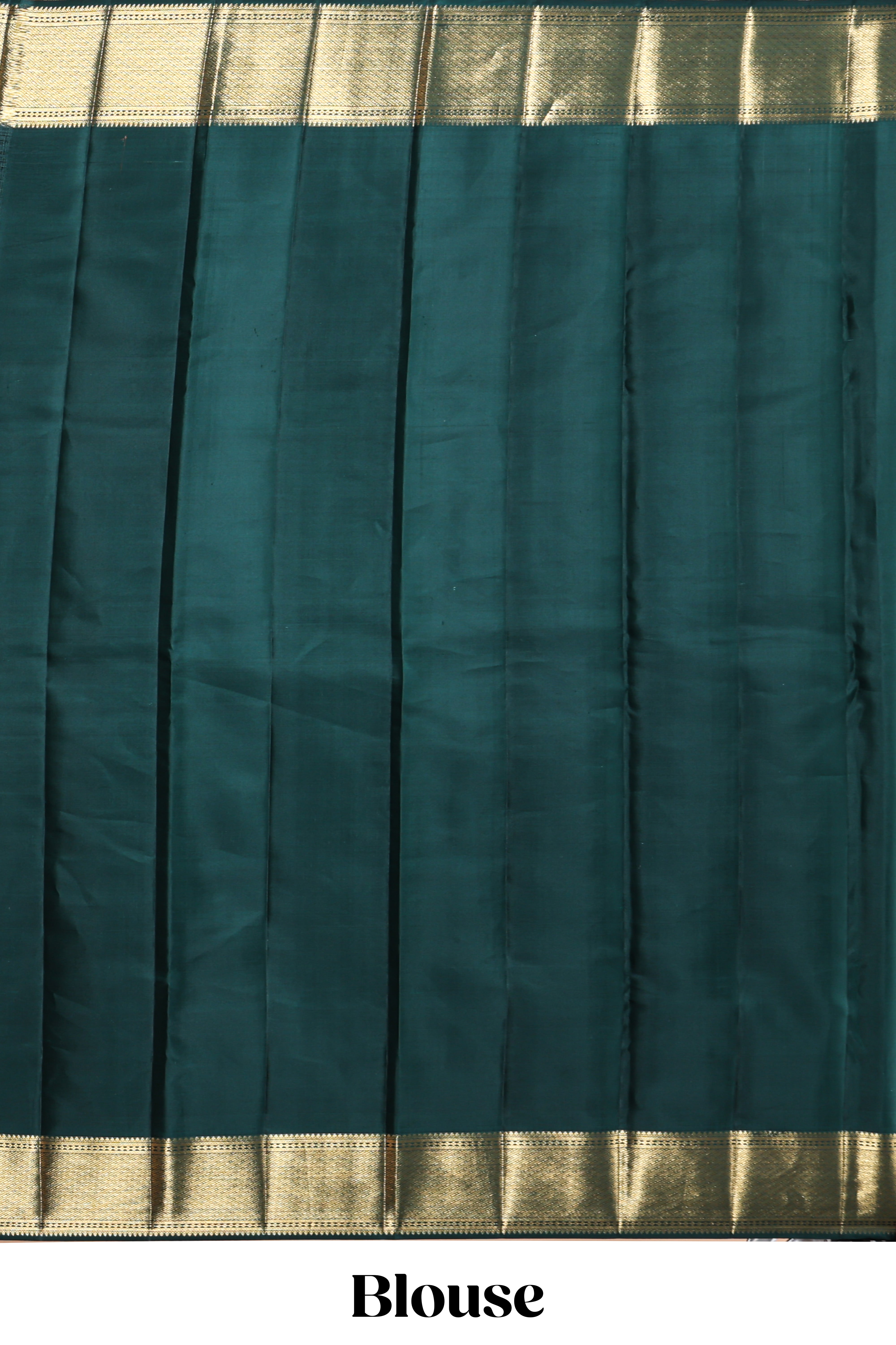 Green unique zari design swayamvara pattu saree with self zari border and matching blouse