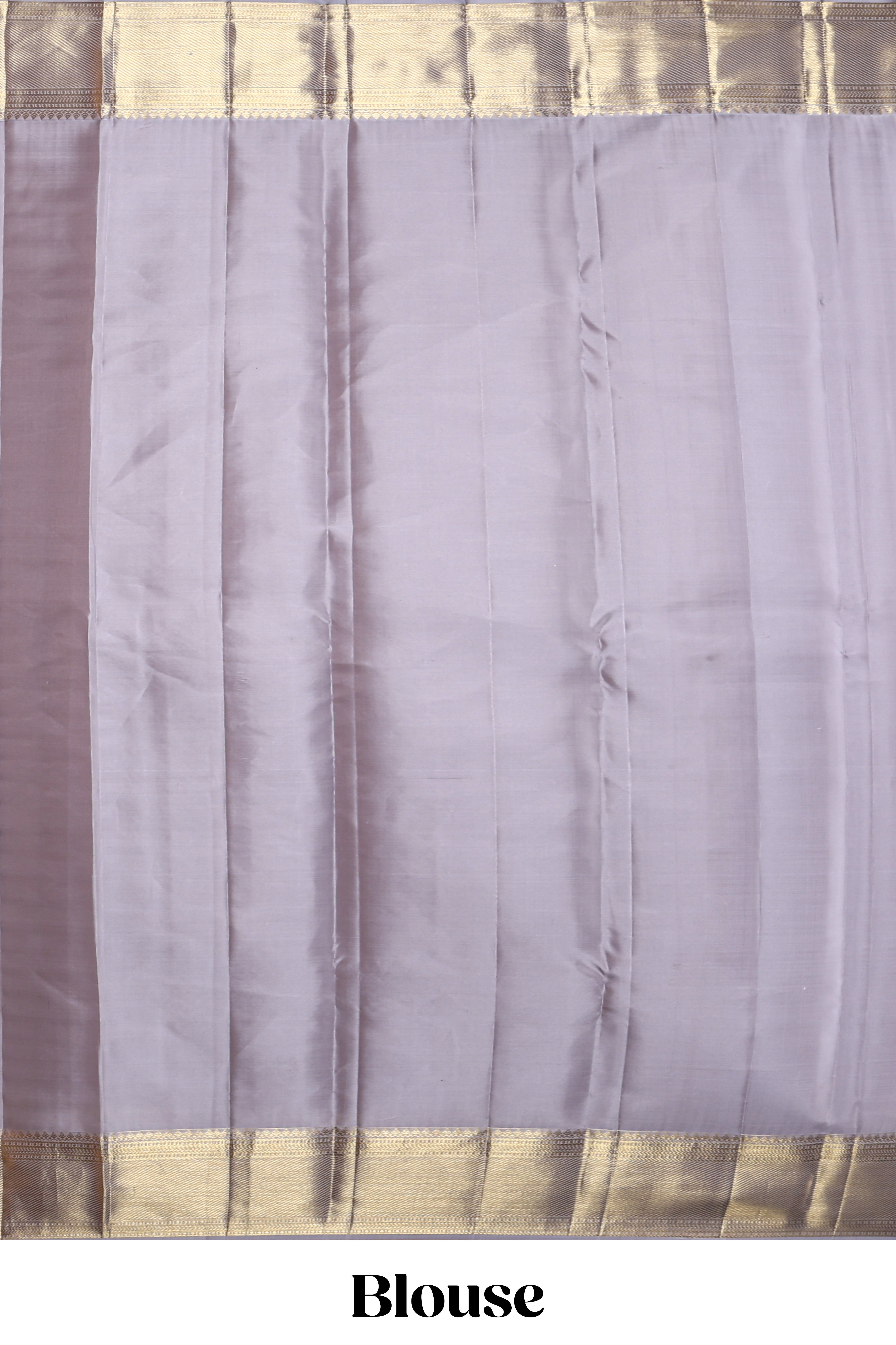 Grey checks zari design swayamvara pattu saree with self zari border and matching blouse