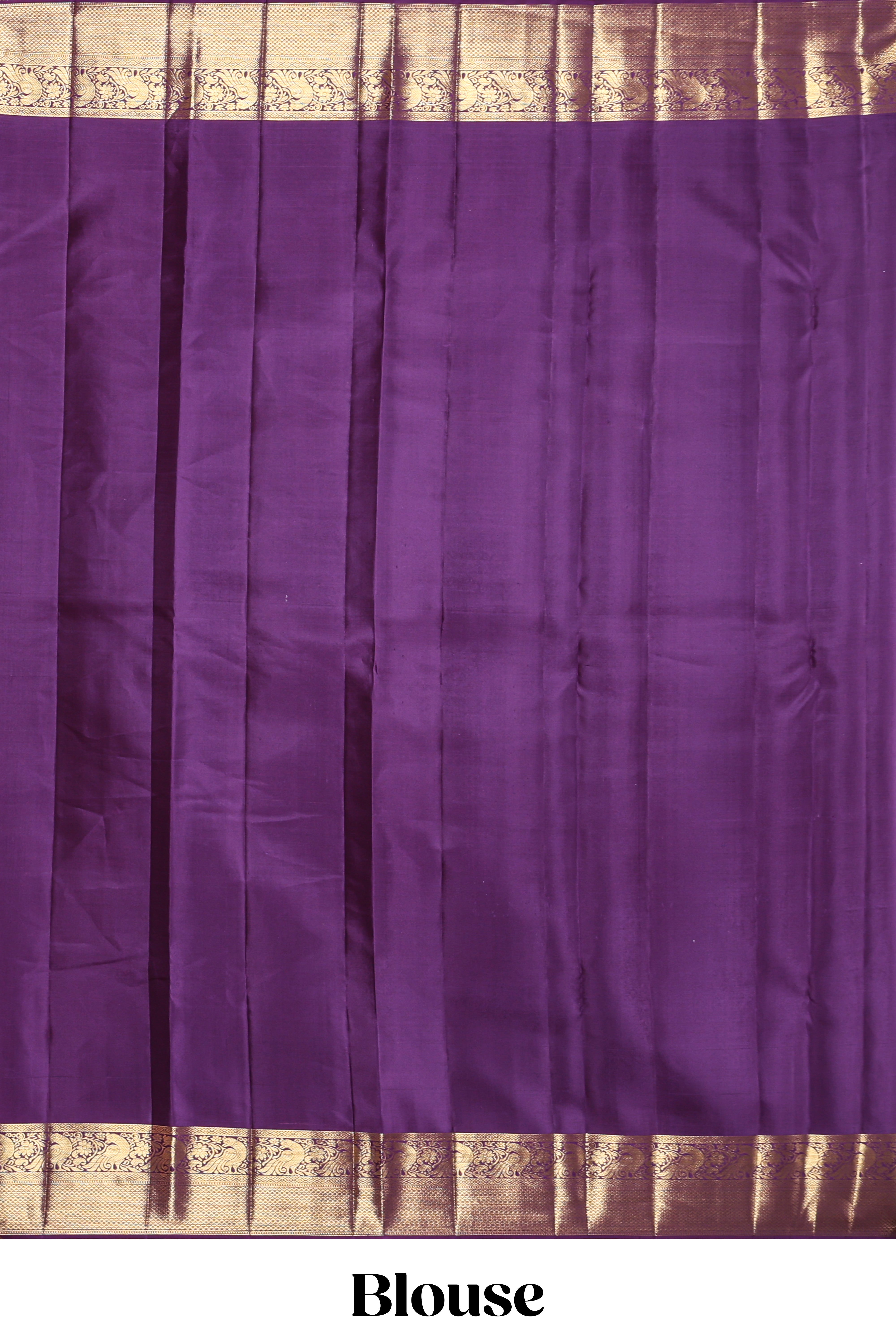 Violet zari design swayamvara pattu saree with self zari border and matching blouse