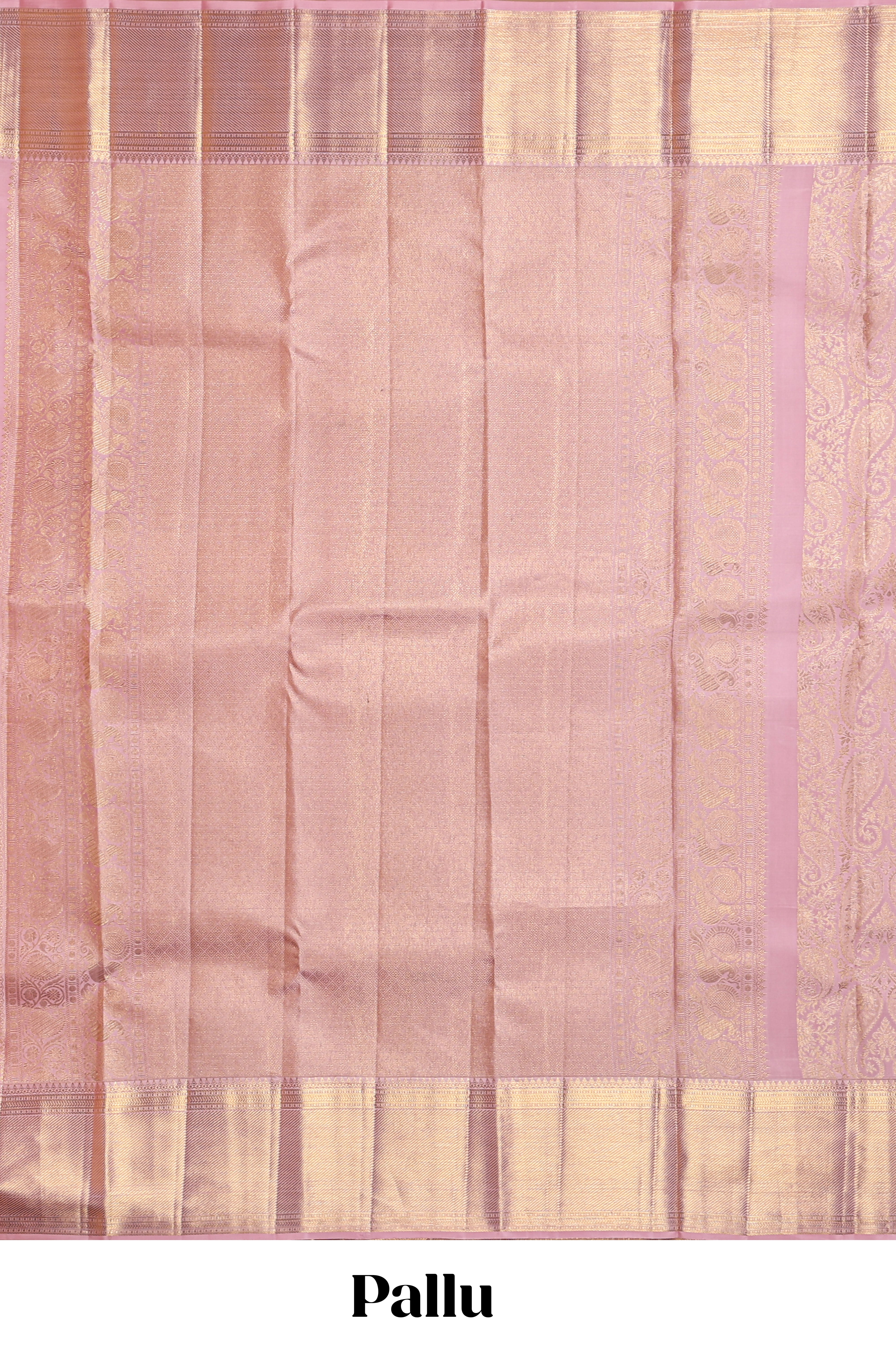 Pink zari motifs design swayamvara pattu saree with self zari border and matching blouse