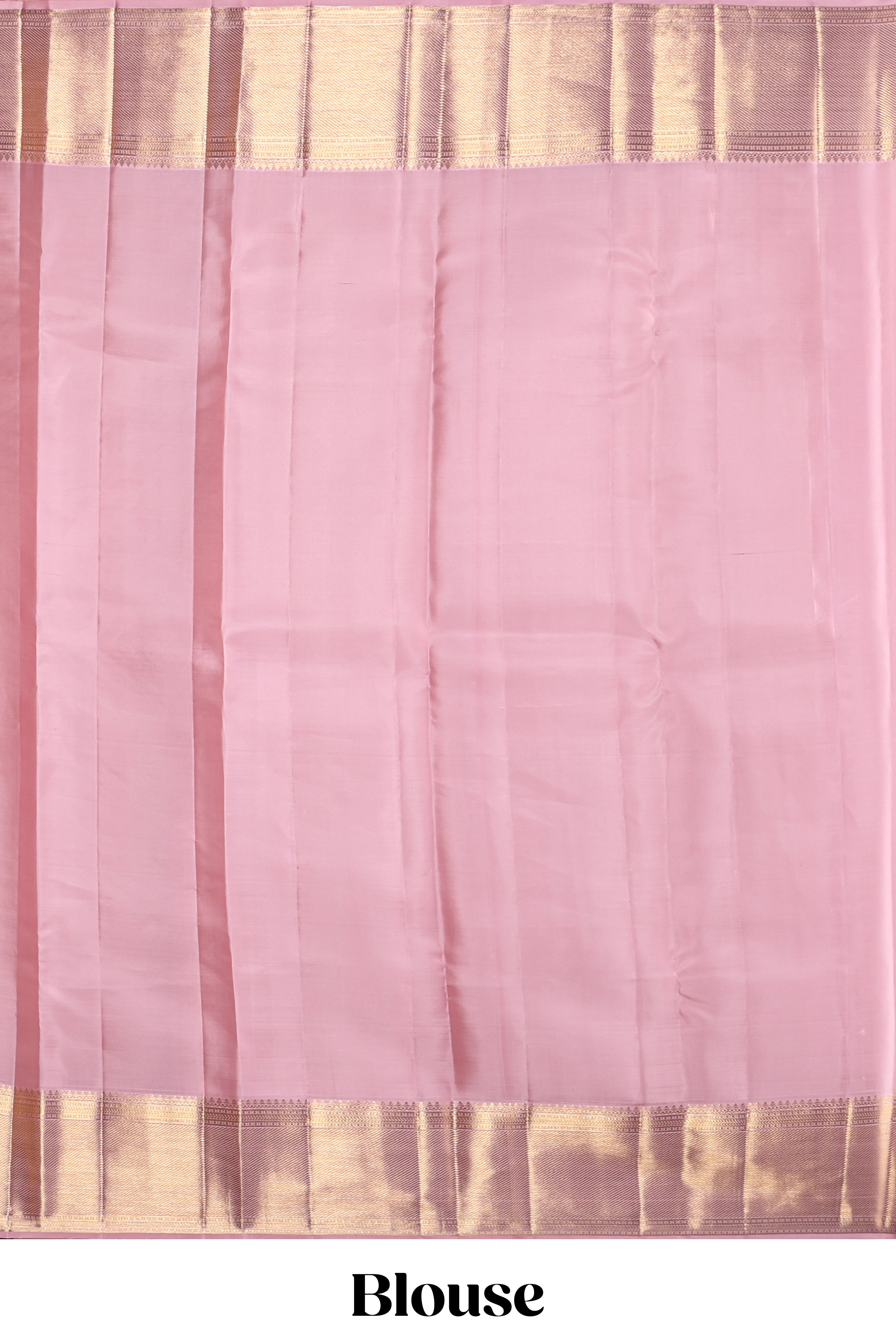 Pink zari motifs design swayamvara pattu saree with self zari border and matching blouse