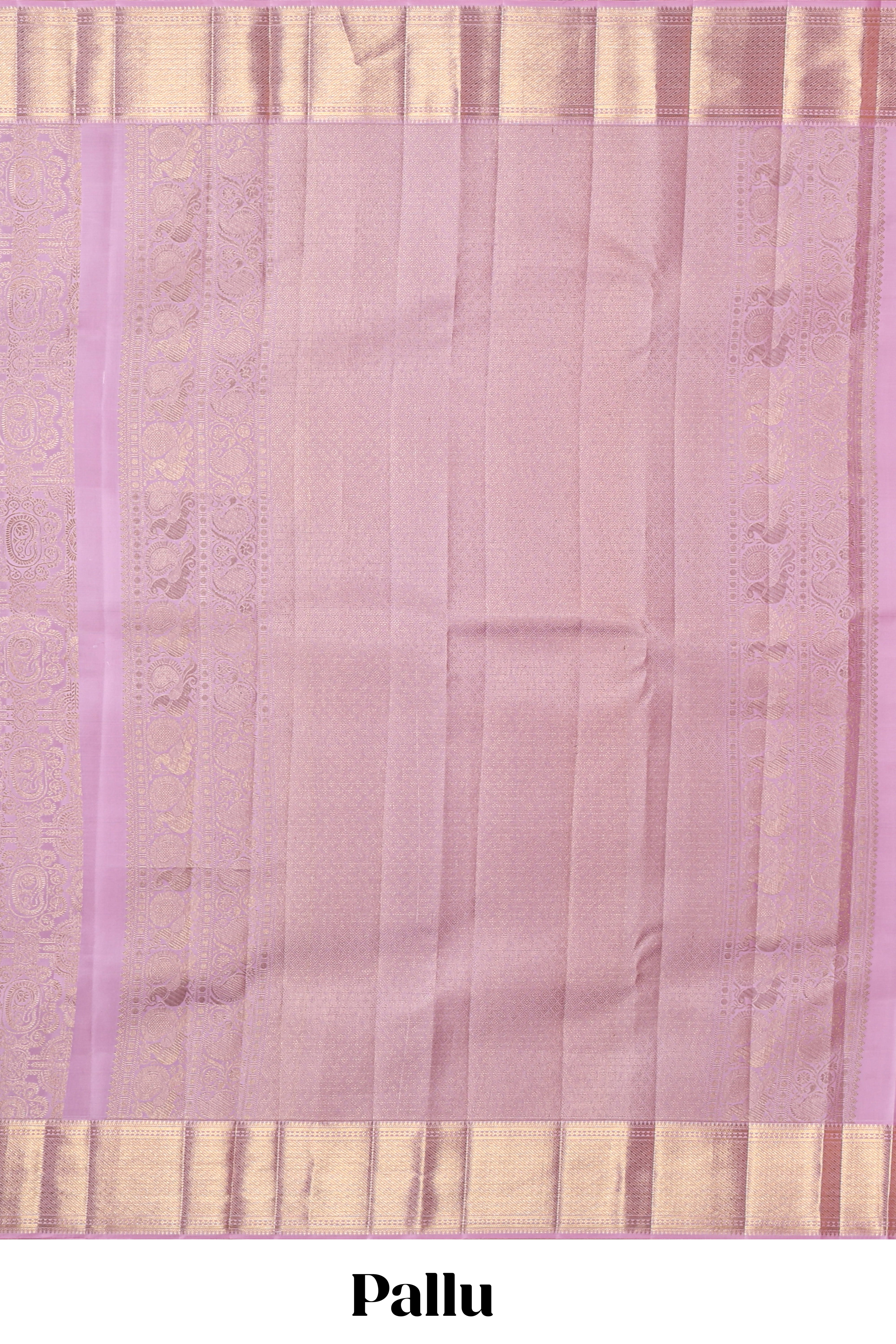 Lavender unique zari design swayamvara pattu saree with self zari border and matching blouse