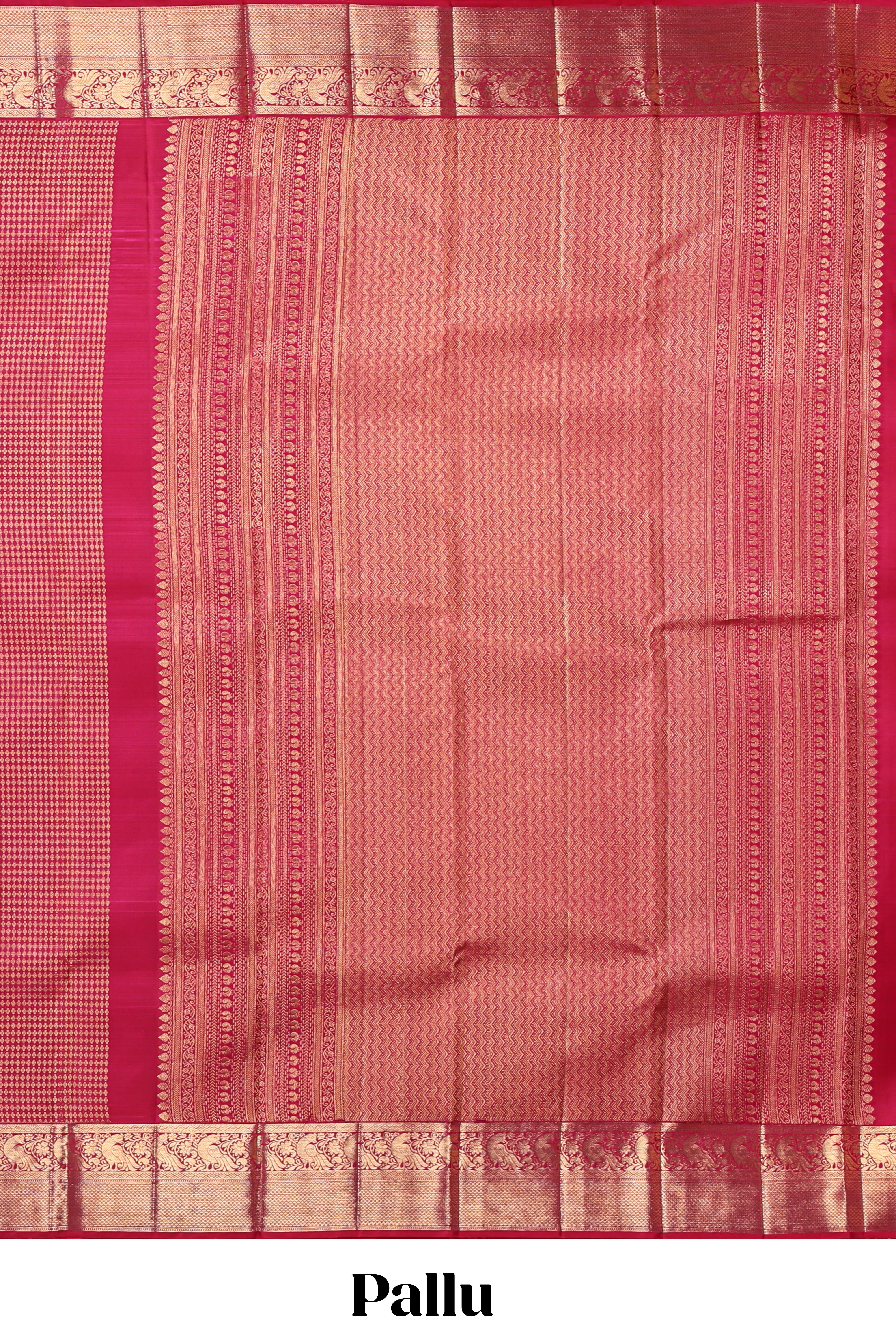 Red unique zari design swayamvara pattu saree with self zari border and matching blouse