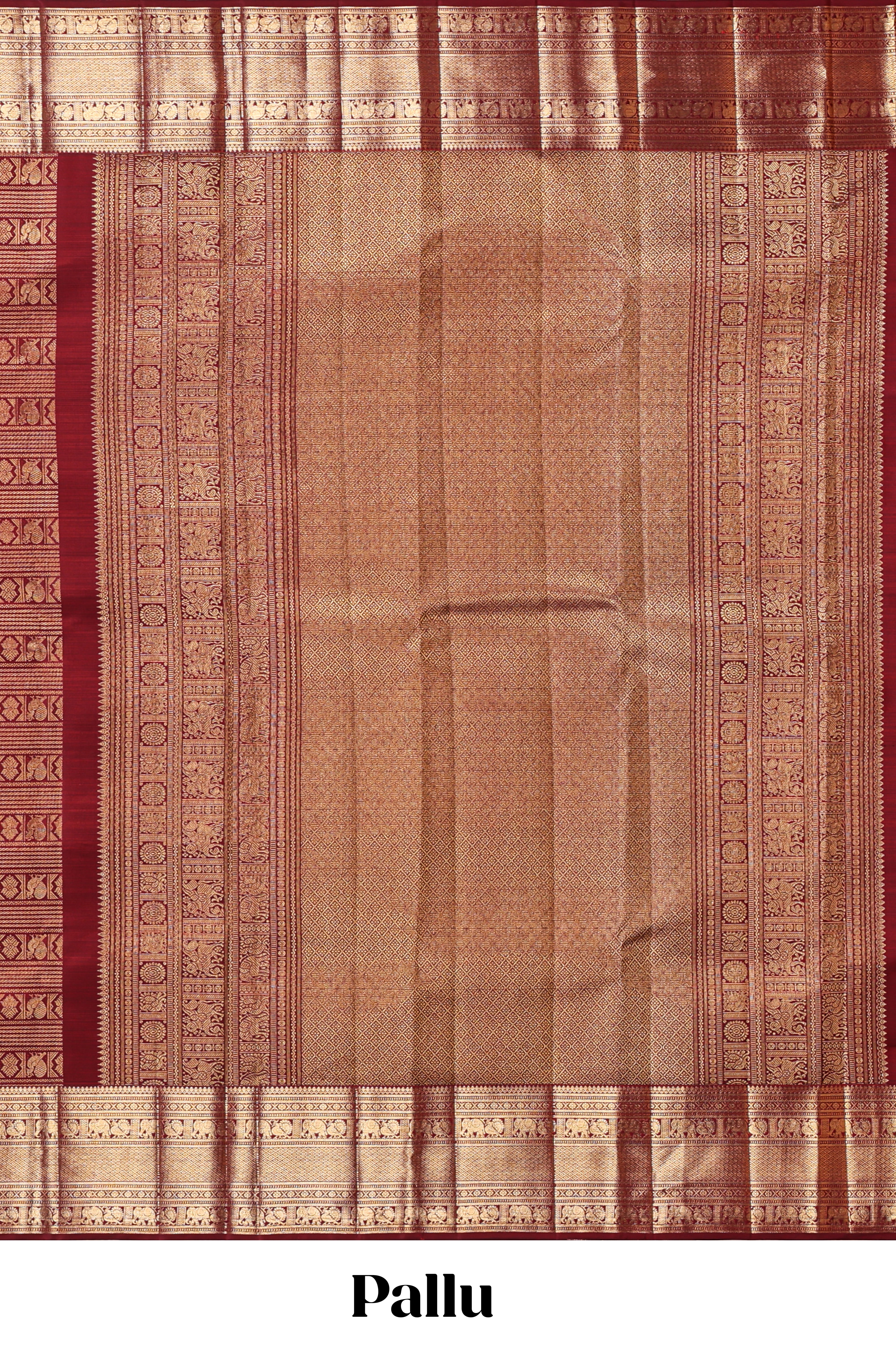 Maroon striped bird zari design swayamvara pattu saree with self zari border and matching blouse
