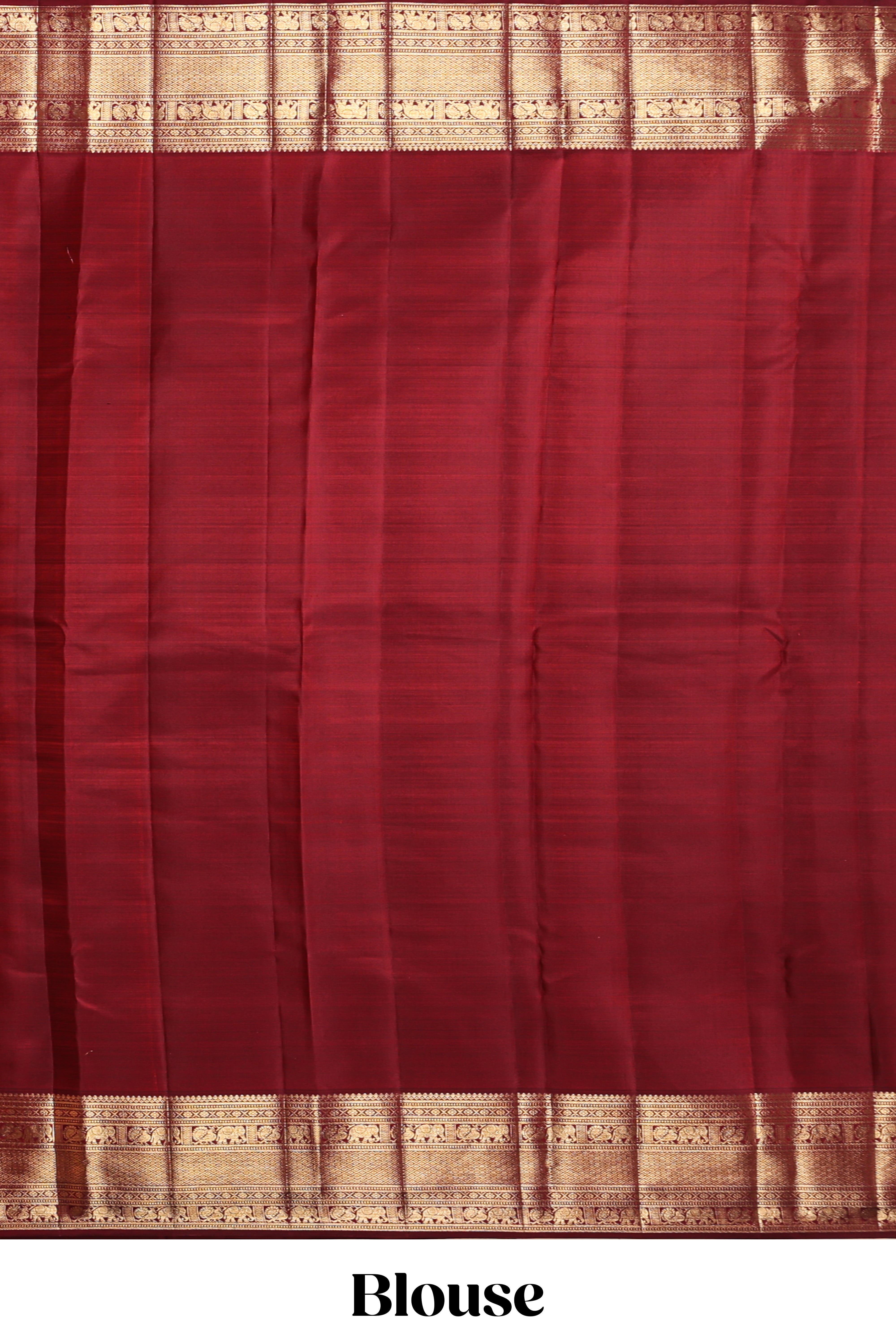 Maroon striped bird zari design swayamvara pattu saree with self zari border and matching blouse