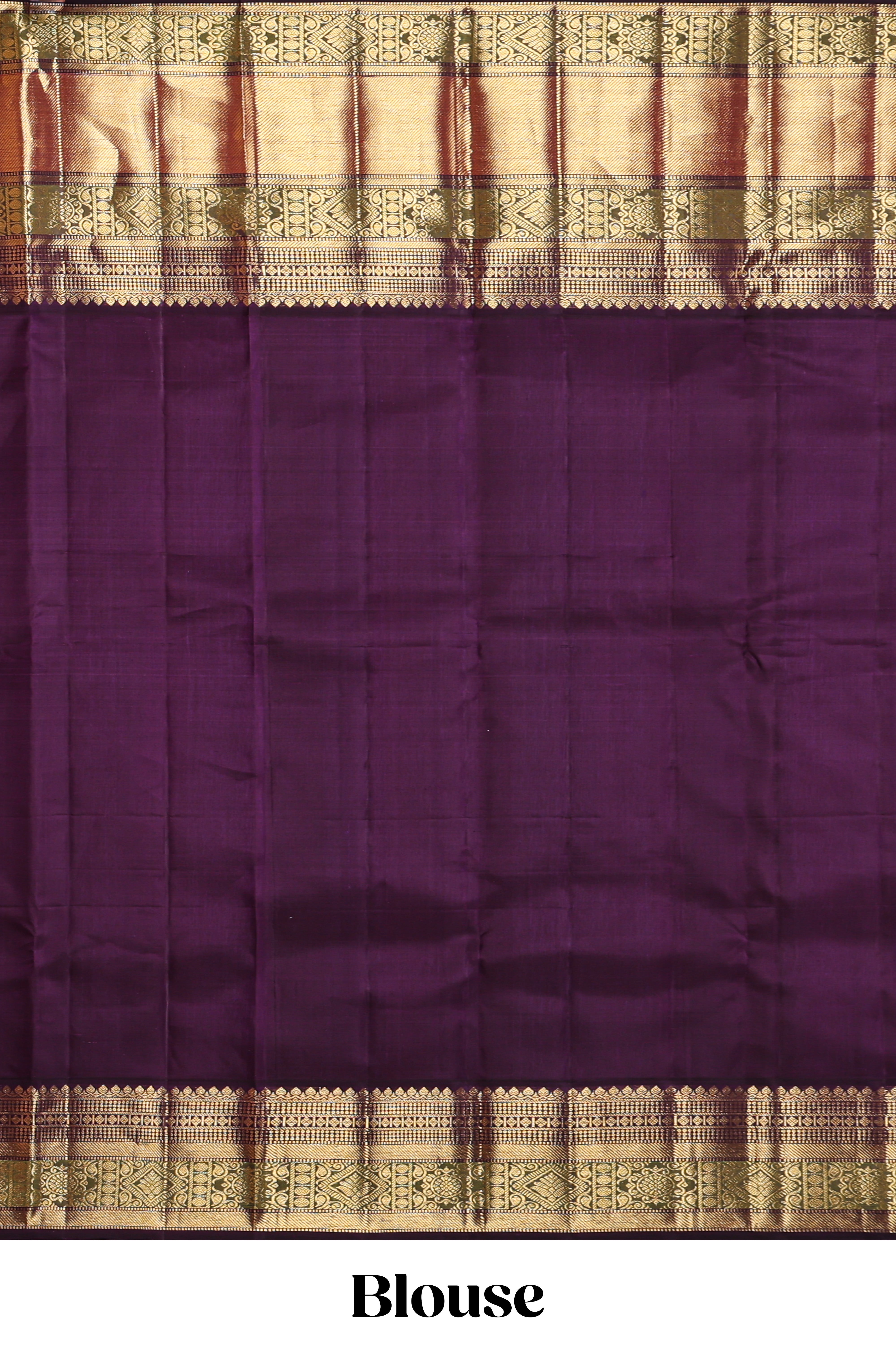 White striped zari design swayamvara pattu saree with contrast zari border and blouse