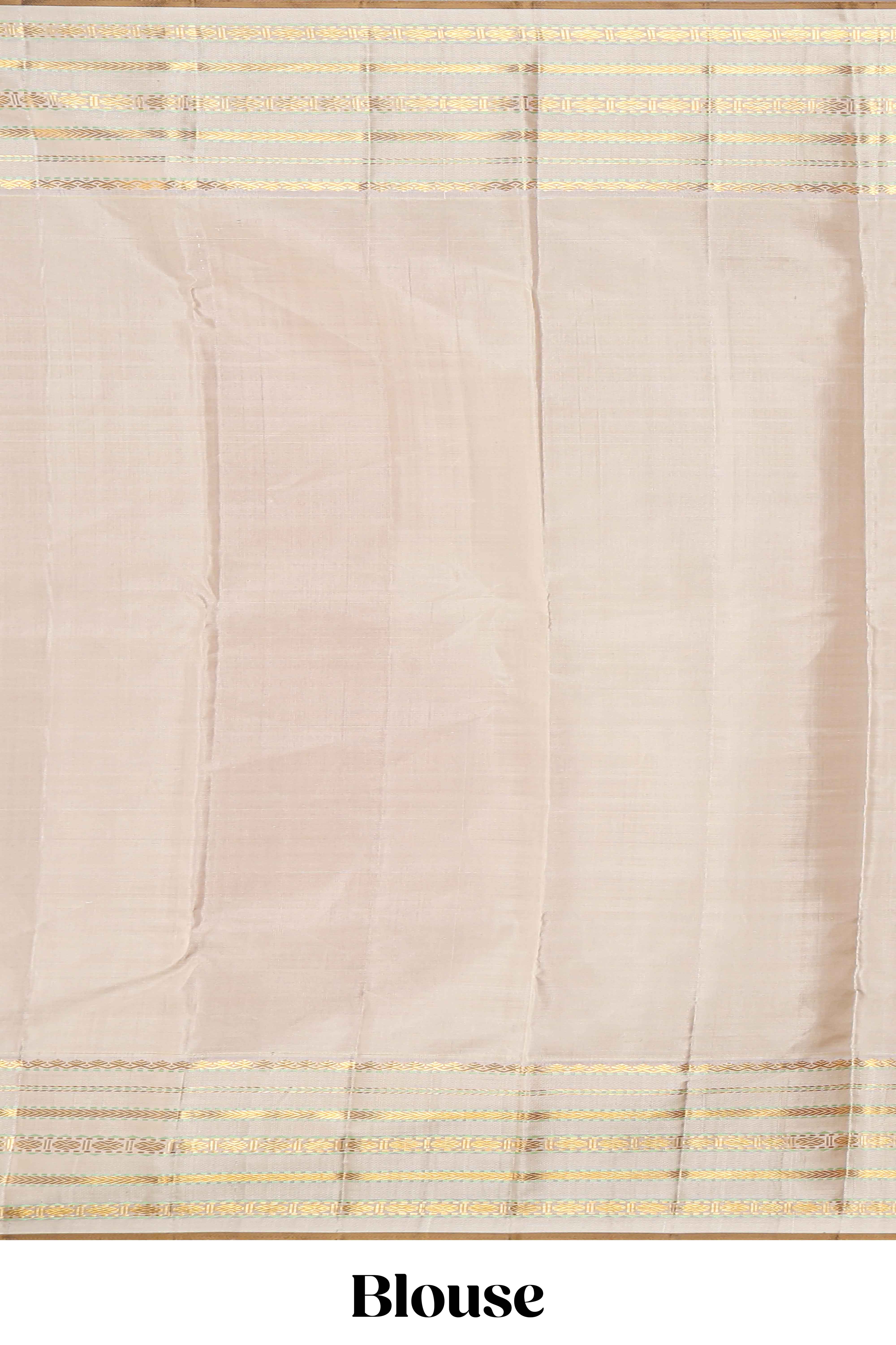 Yellow checked and butta designed swayamvara pattu saree with contrast border with zari stripes and pallu comes with cream color plain blouse
