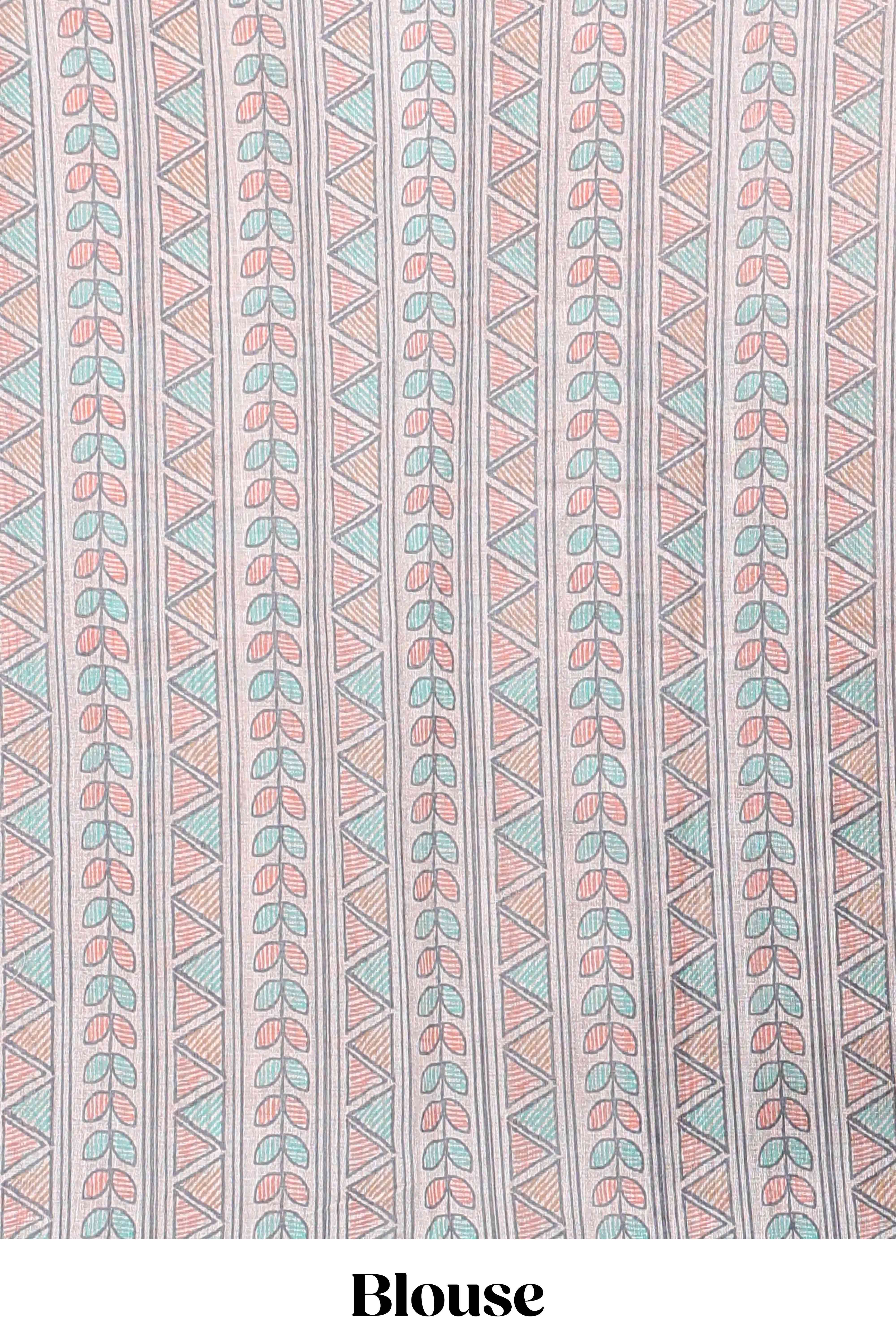 Sandal bandhani pattern linen saree
