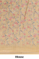 Sandal casual linen saree