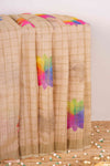 Sandal linen weave saree