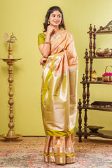 Sandal luxury silk woven saree