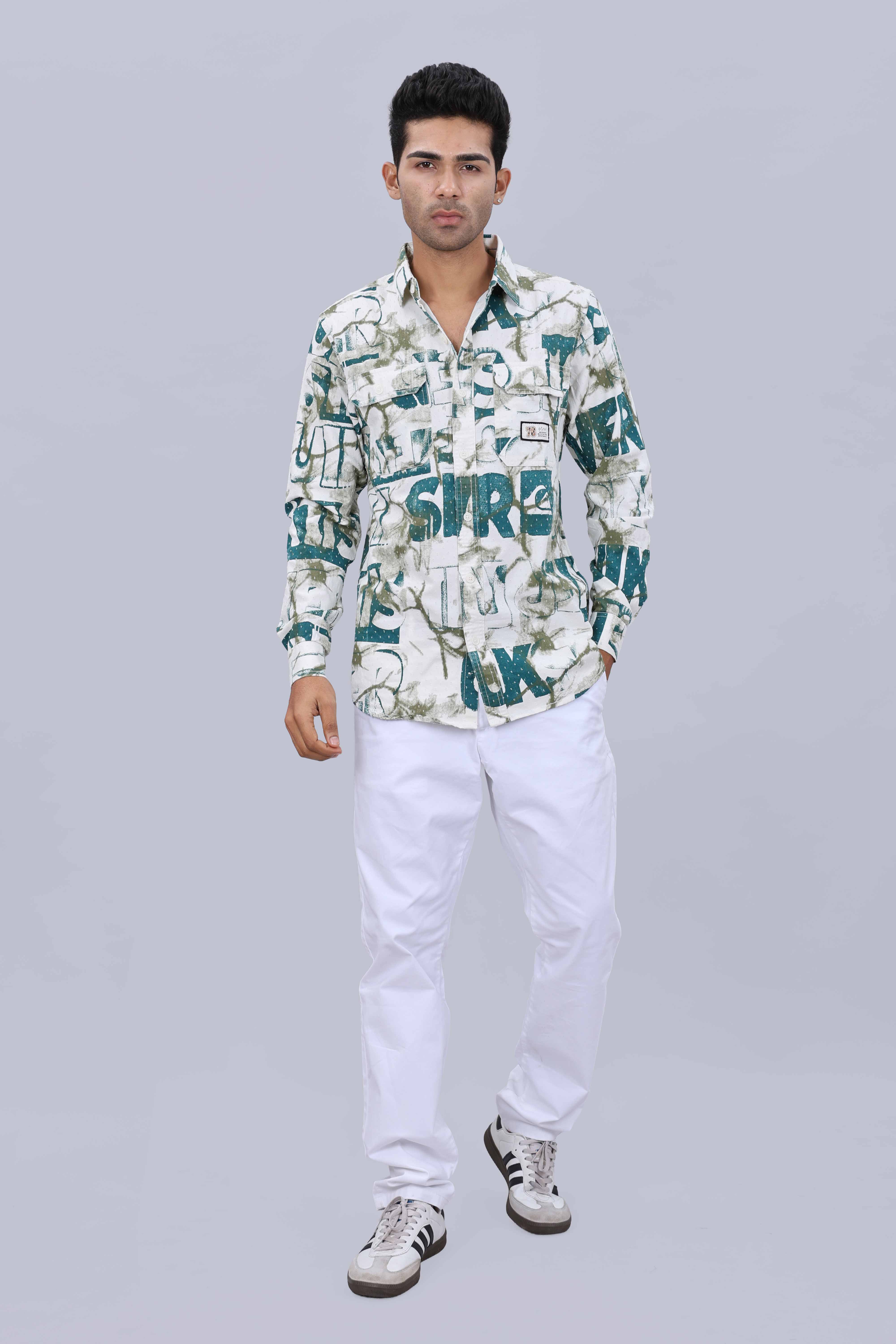 Satin fabric mens shirt