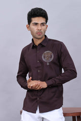 Satin party casual shirt