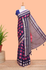 Semi chiffon moon motif saree