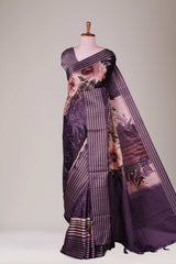 Semi tussar fabric saree