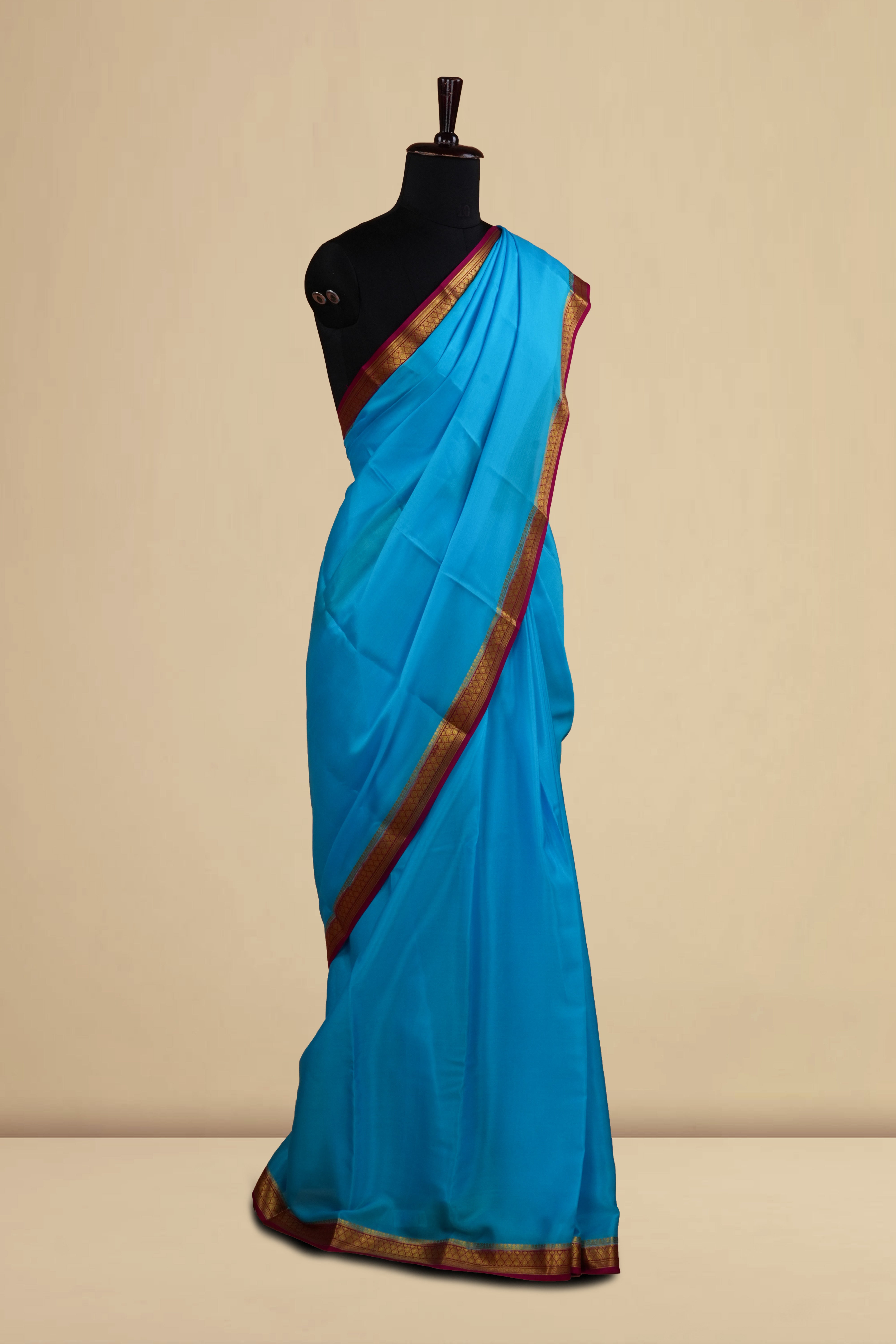 Sky blue silk sarees
