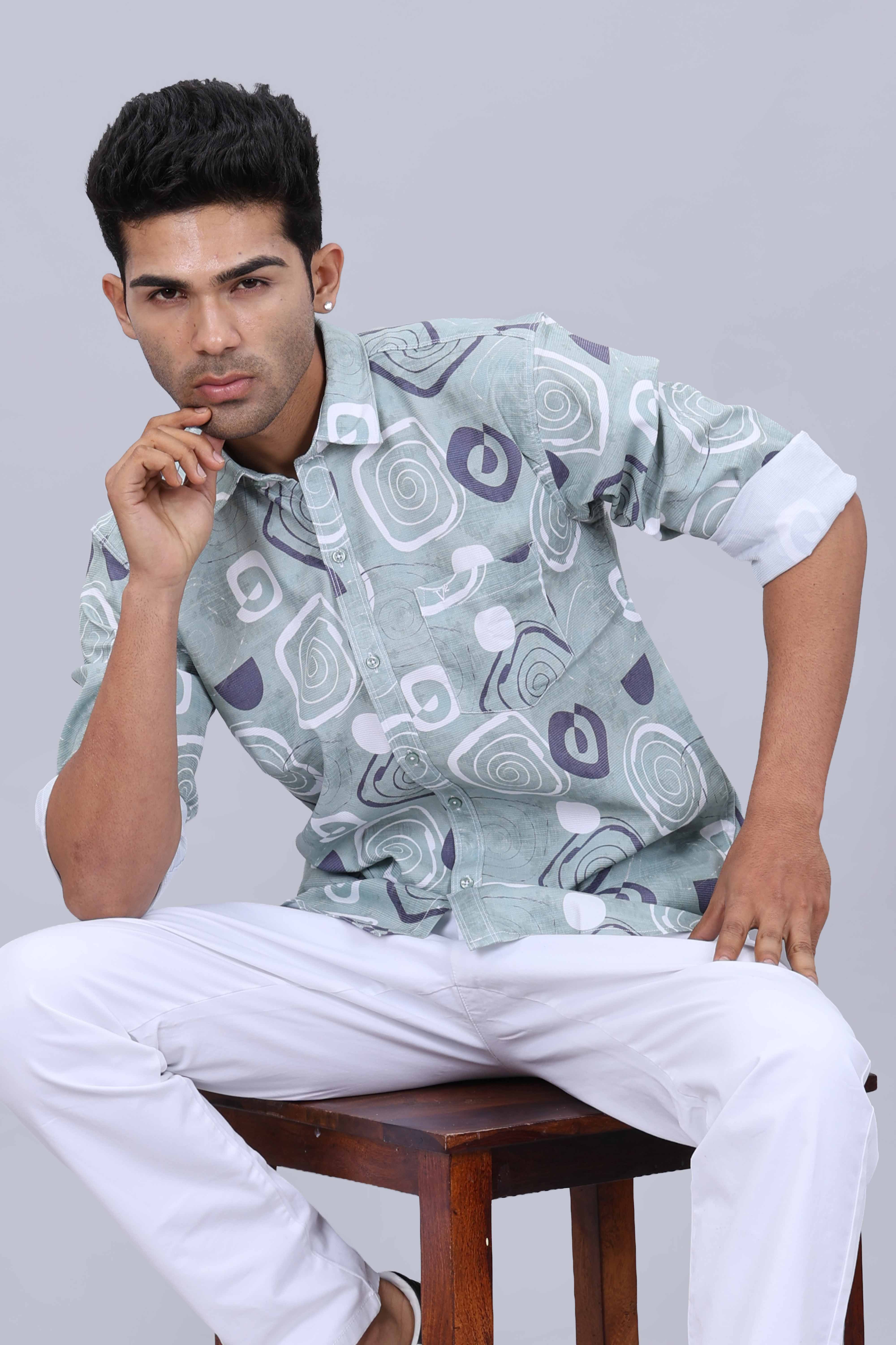 Slim fit popcorn shirt