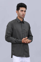 Slim fit textured shirt
