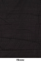 Soft breathable black cotton saree