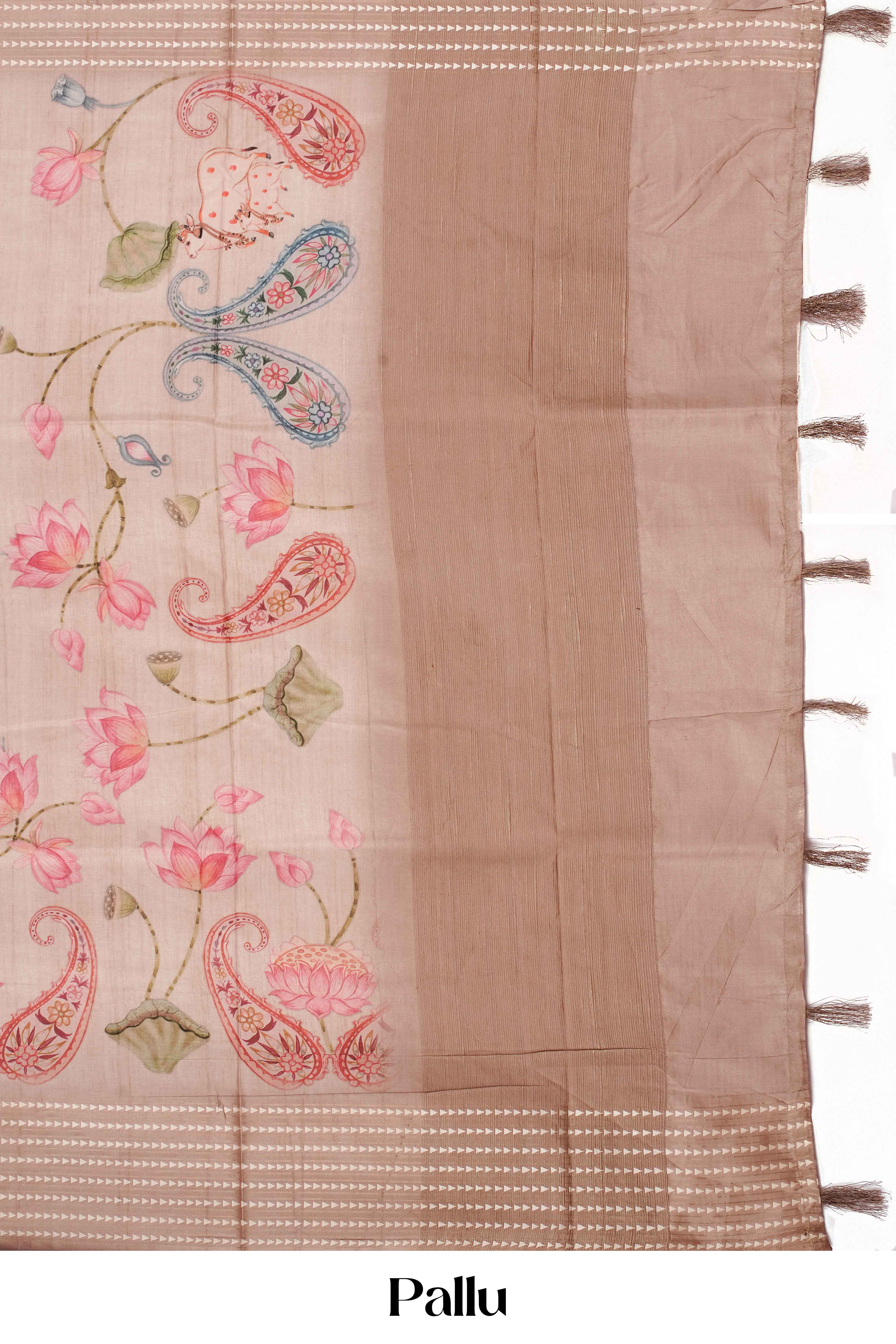Soft draping pallu