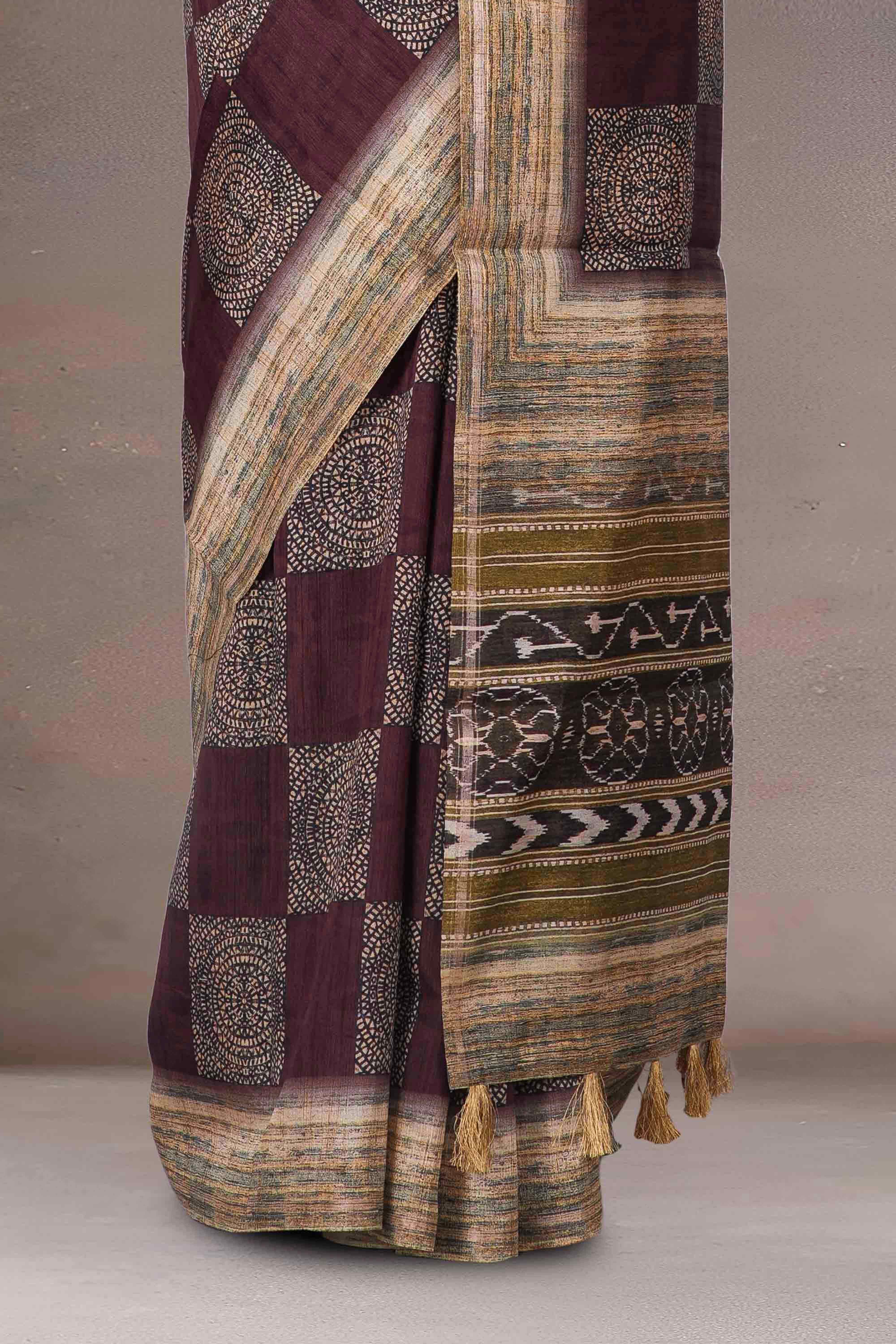 Soft flowing texture saree