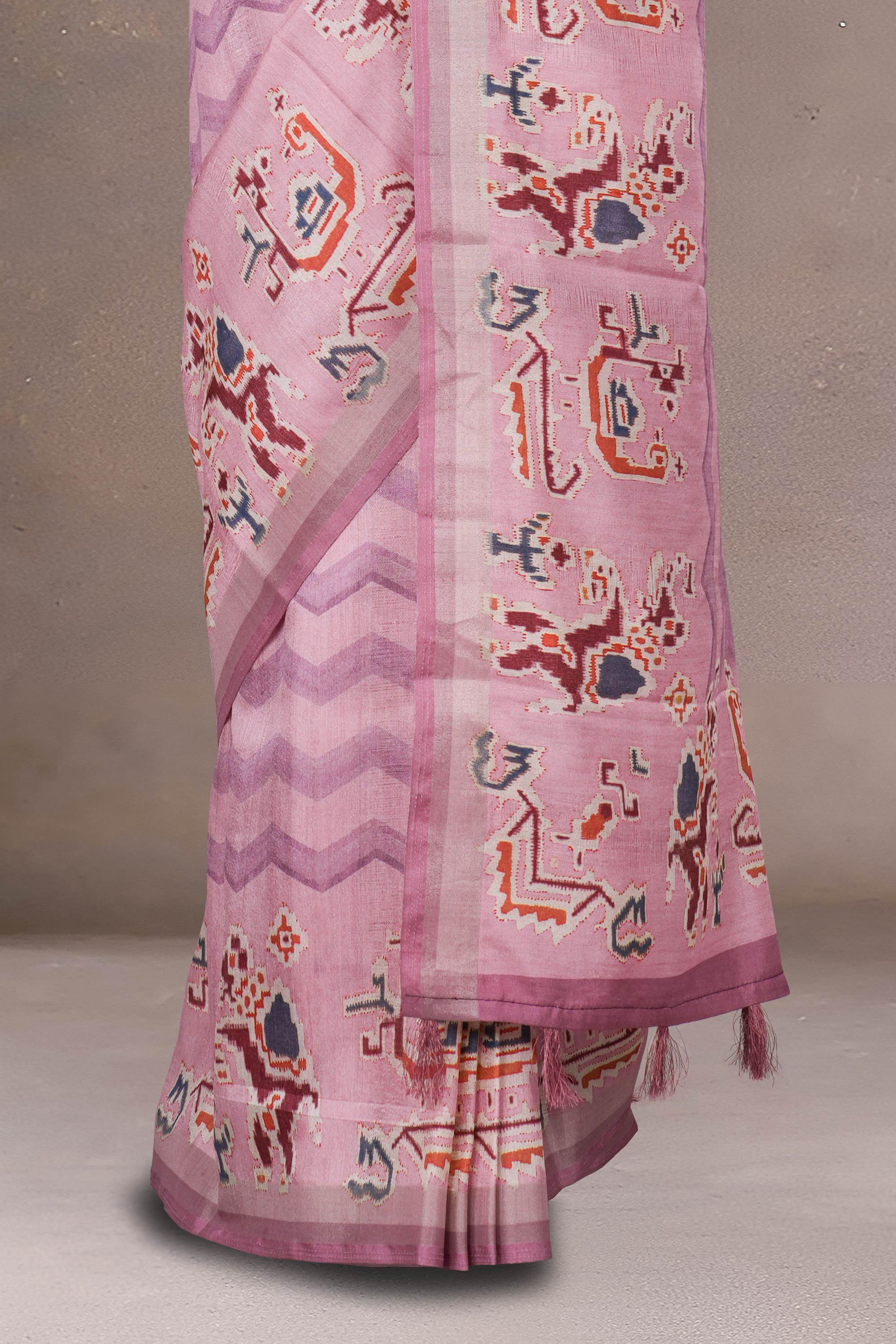 Soft textured pink drape