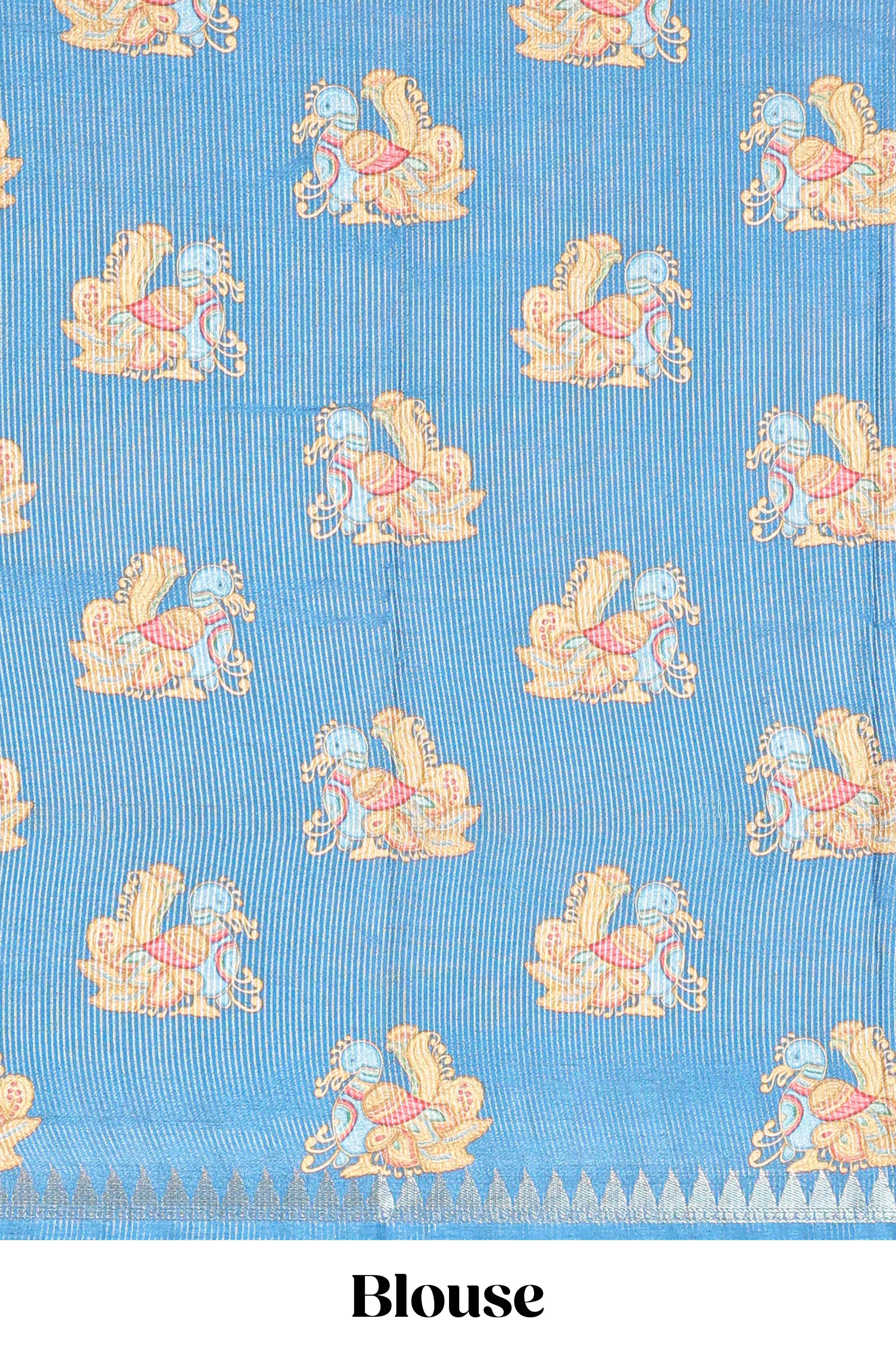 Sophisticated blue festive drape