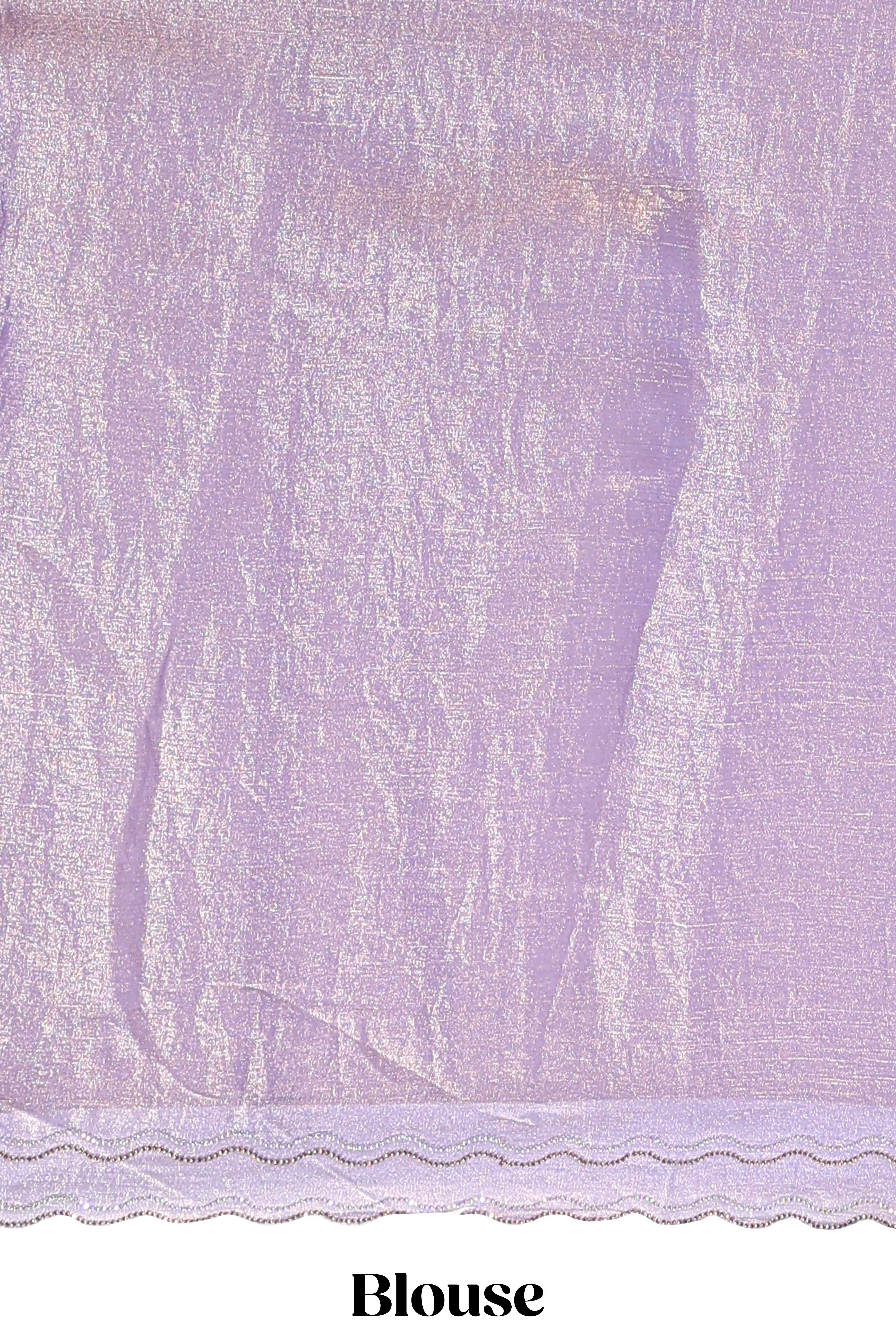 Stonework lavender saree