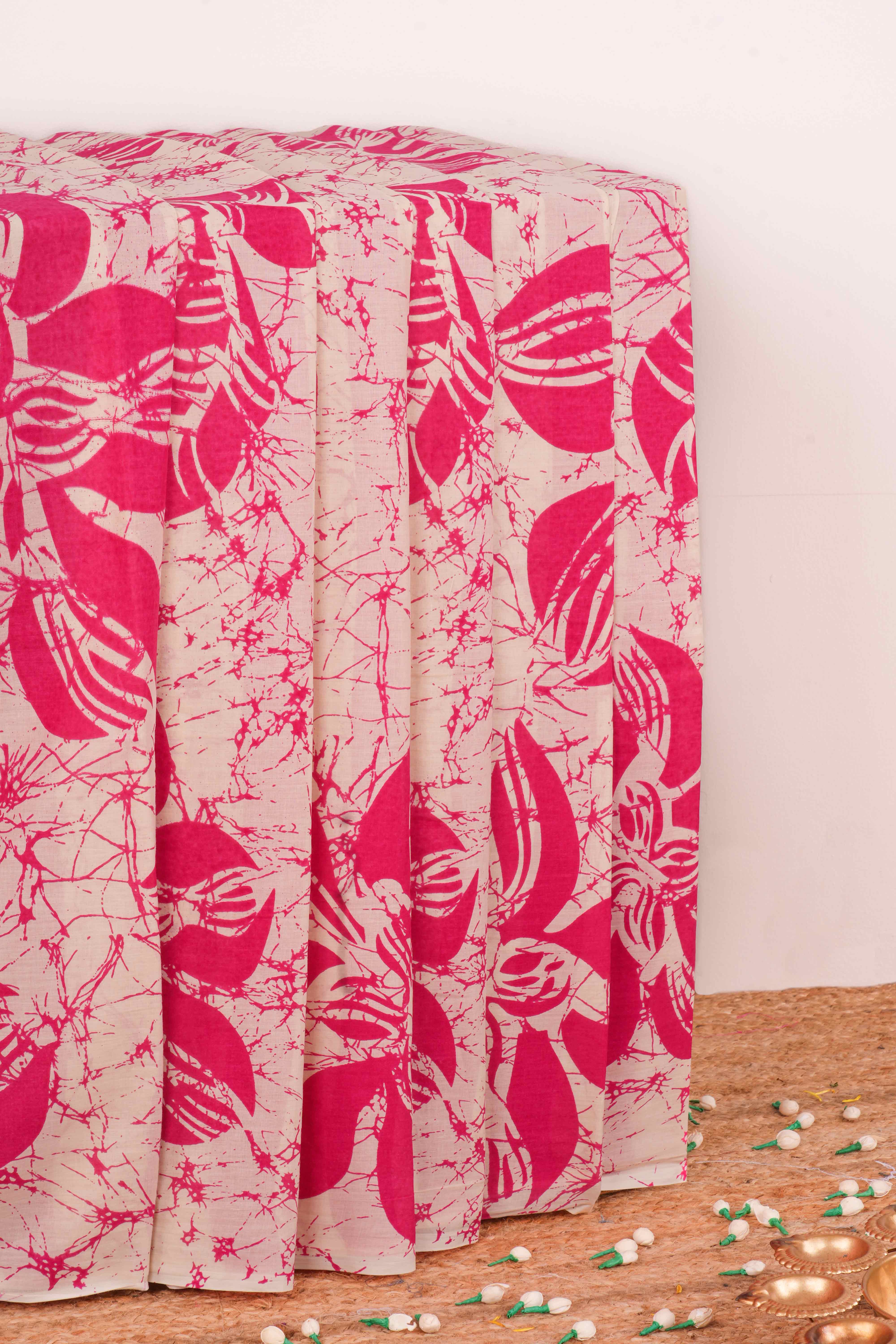 Stylish Pink cotton saree design