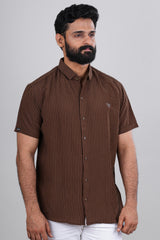Stylish brown mens shirt
