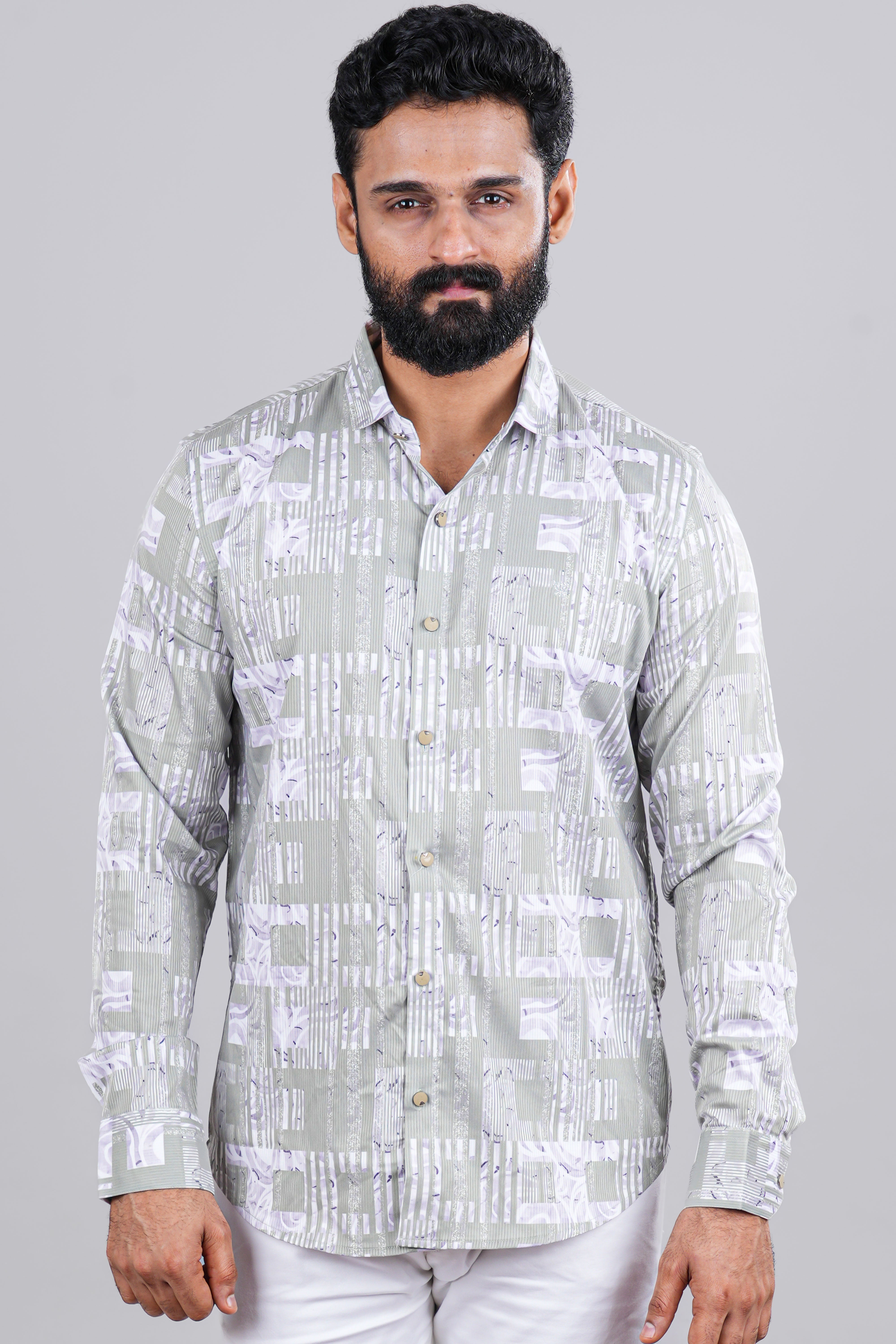Stylish grey mens shirt