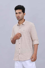 Stylish satin collar shirt