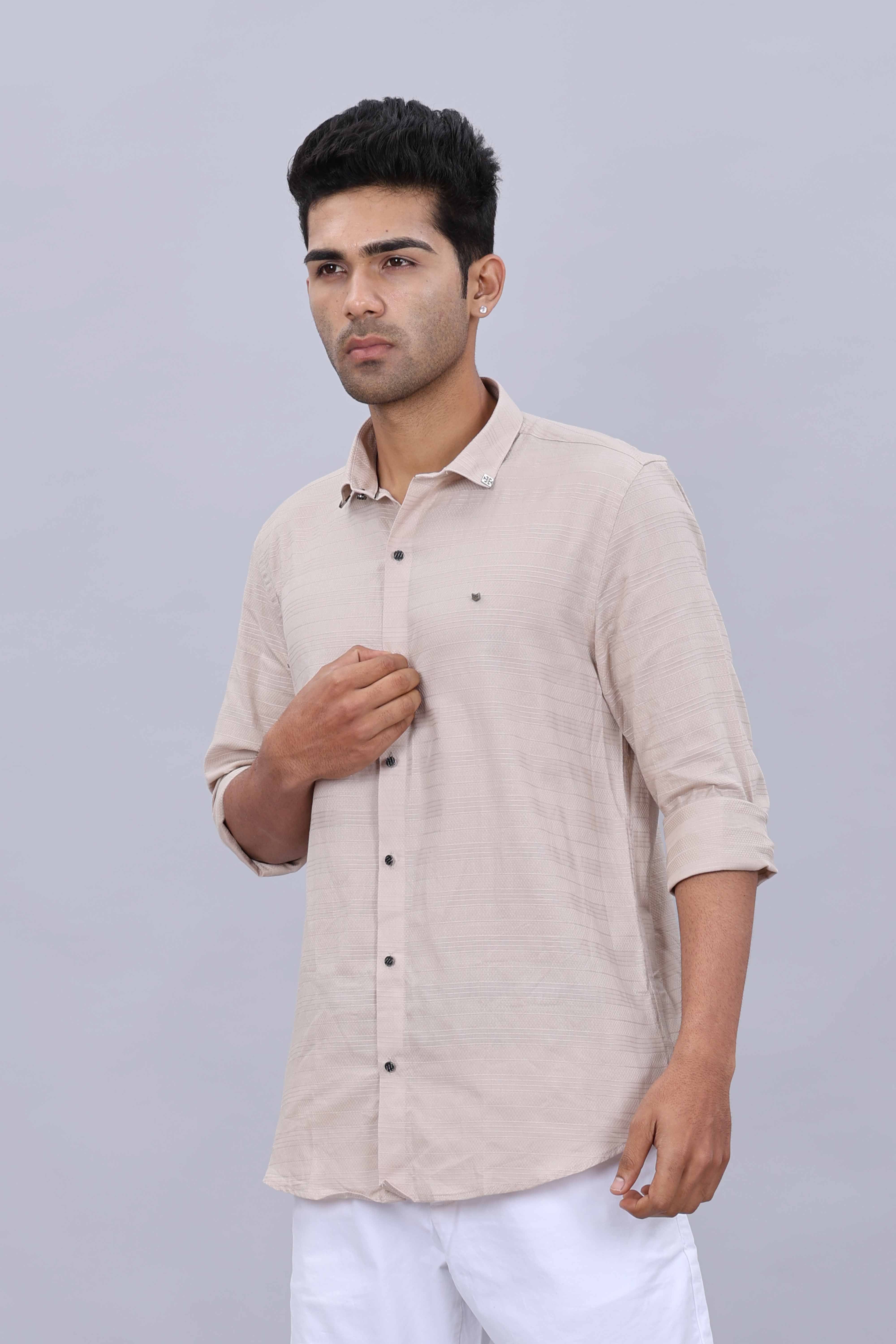 Stylish satin collar shirt