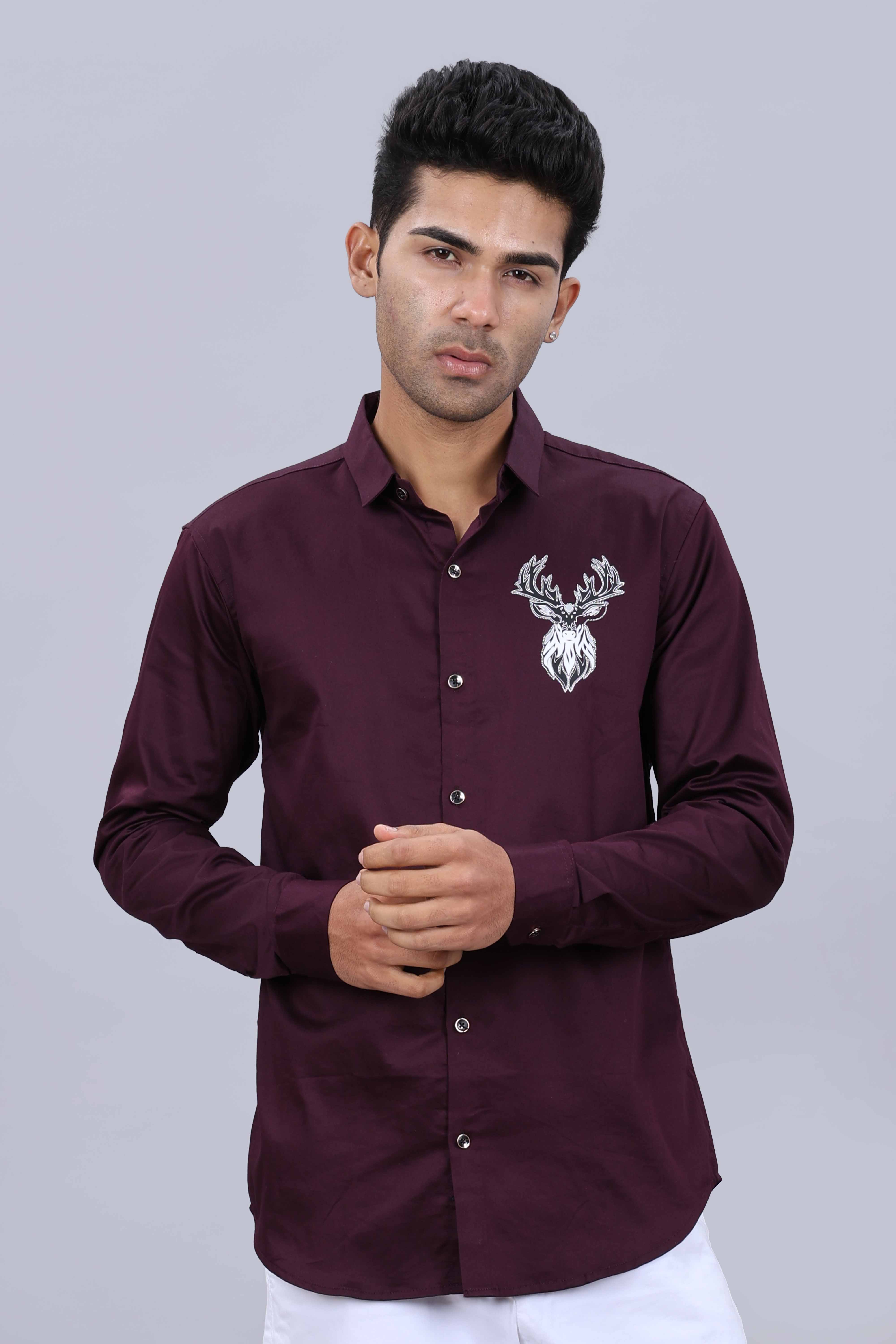 Stylish satin wear shirt